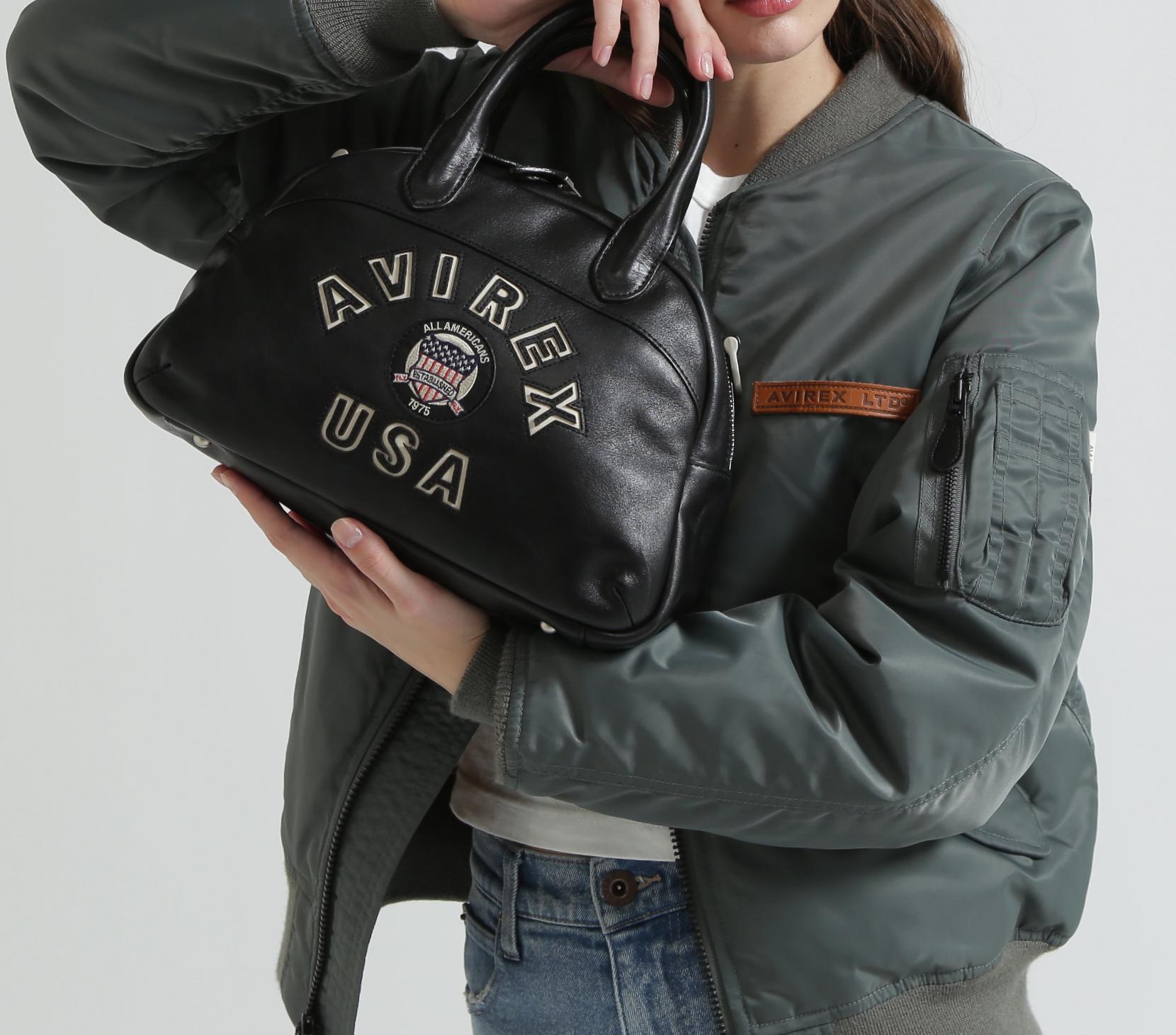 Directly Managed Store Limited VARSITY LEATHER MINI-BOSTON BAG / AVX56