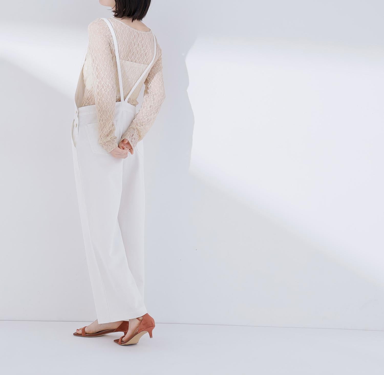 デニムオールインワン オフホワイト1