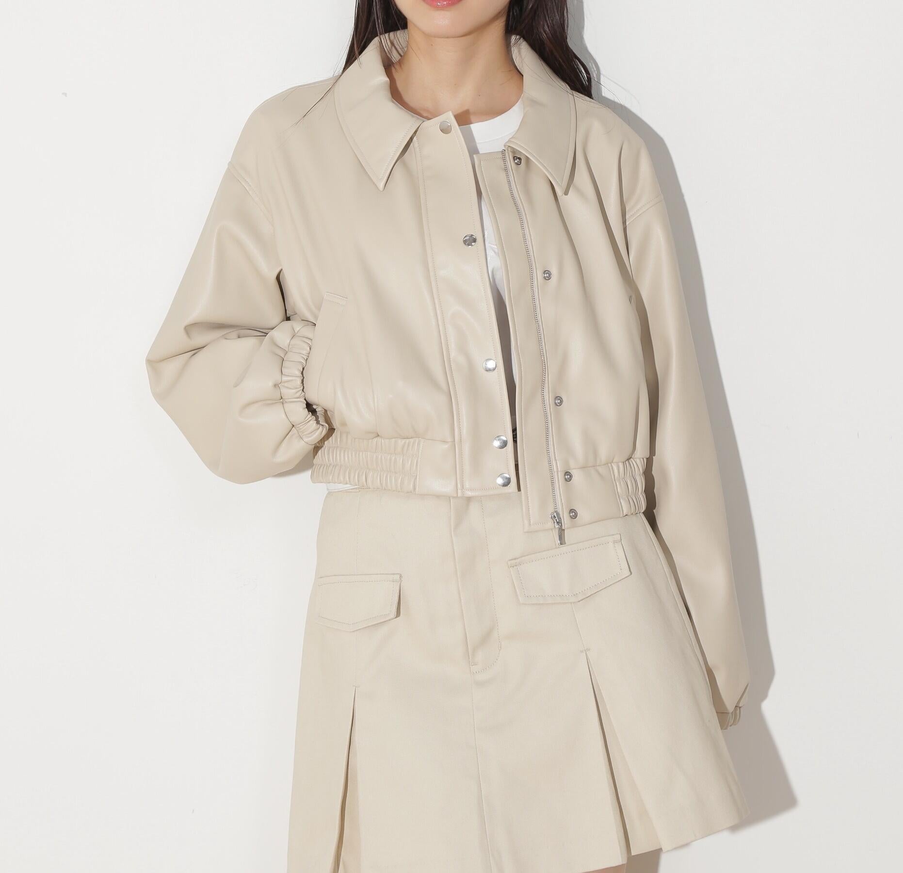 LEATHER SHORT BLOUSON 本革 leather short blouson 80-90's euro 56