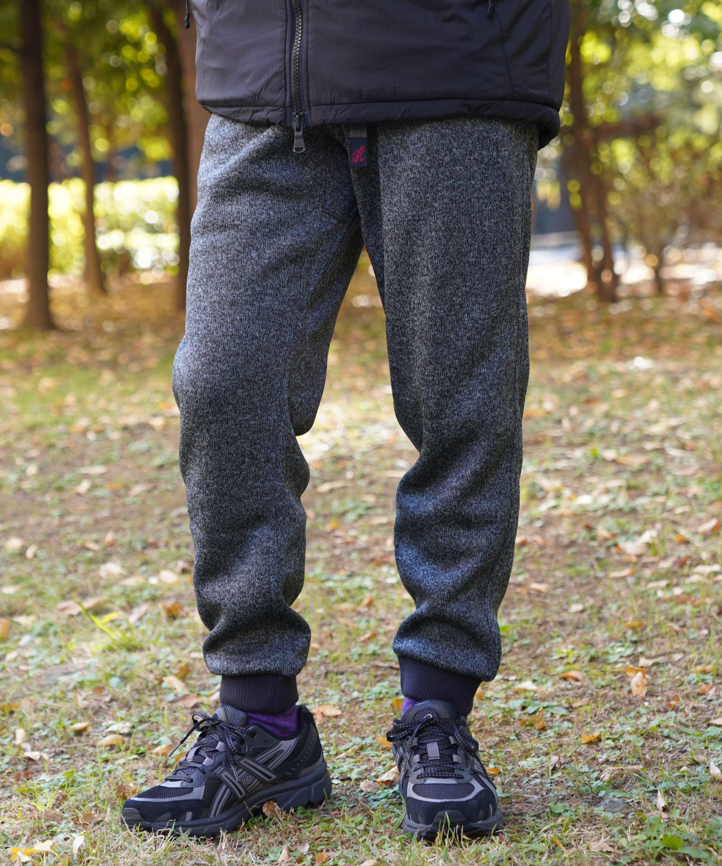 GRAMICCI/グラミチ BONDING KNIT FLEECE NARROW RIB PANT チャコール