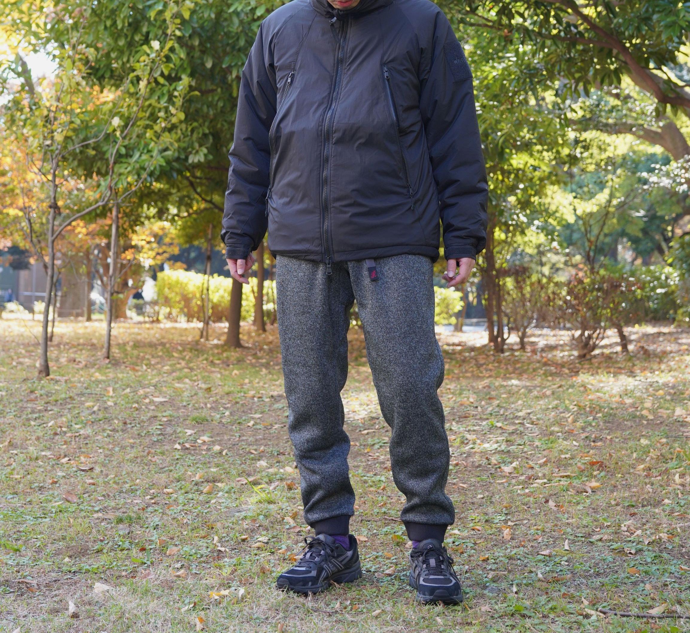 GRAMICCI/グラミチ BONDING KNIT FLEECE NARROW RIB PANT チャコール