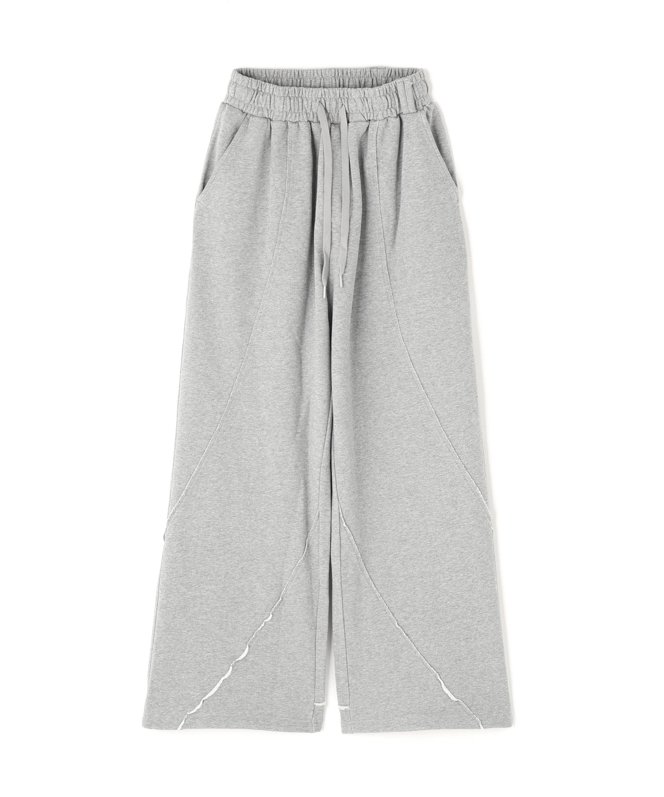 NOT4NERD/ノットフォーナード/CUT OFF INCISION SWEAT PANTS グレー