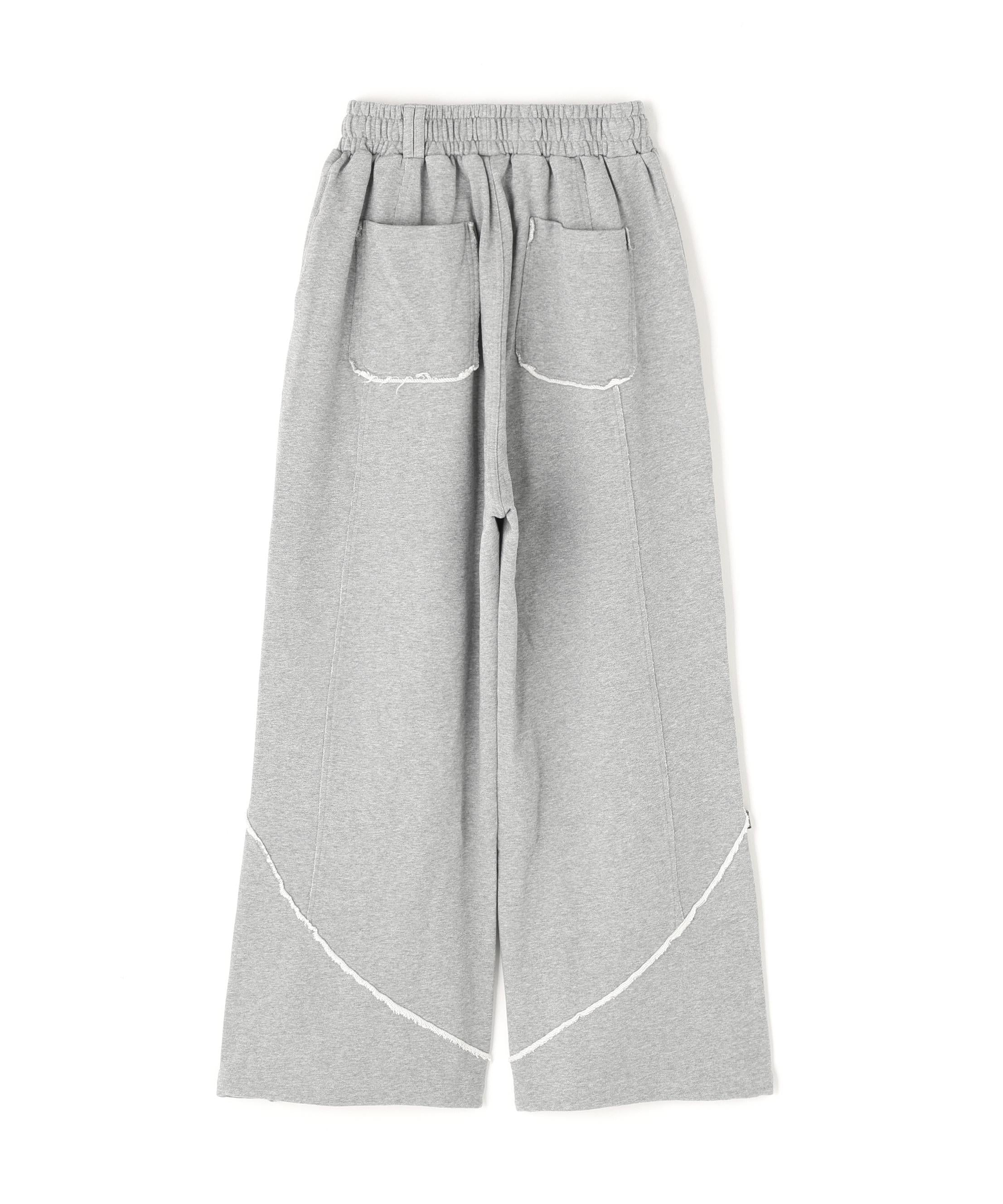 NOT4NERD/ノットフォーナード/CUT OFF INCISION SWEAT PANTS グレー