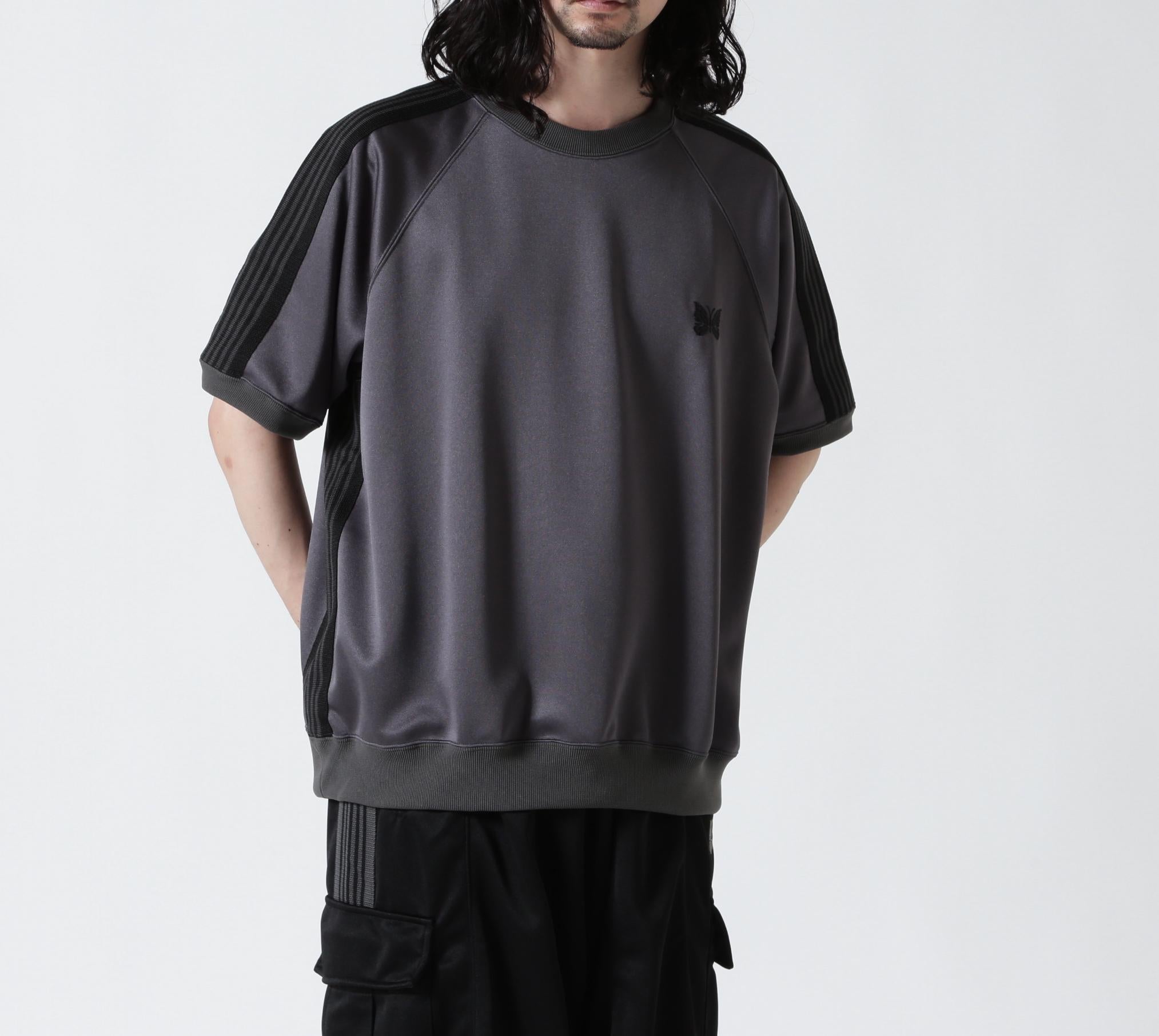Needles/ニードルズ 別注Tack S/S Cew Neck Shit-Poly Smooth チャコール