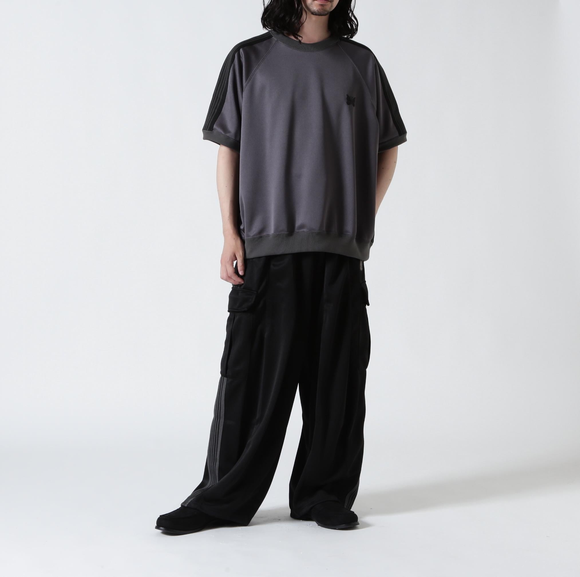 Needles/ニードルズ 別注Tack S/S Cew Neck Shit-Poly Smooth チャコール