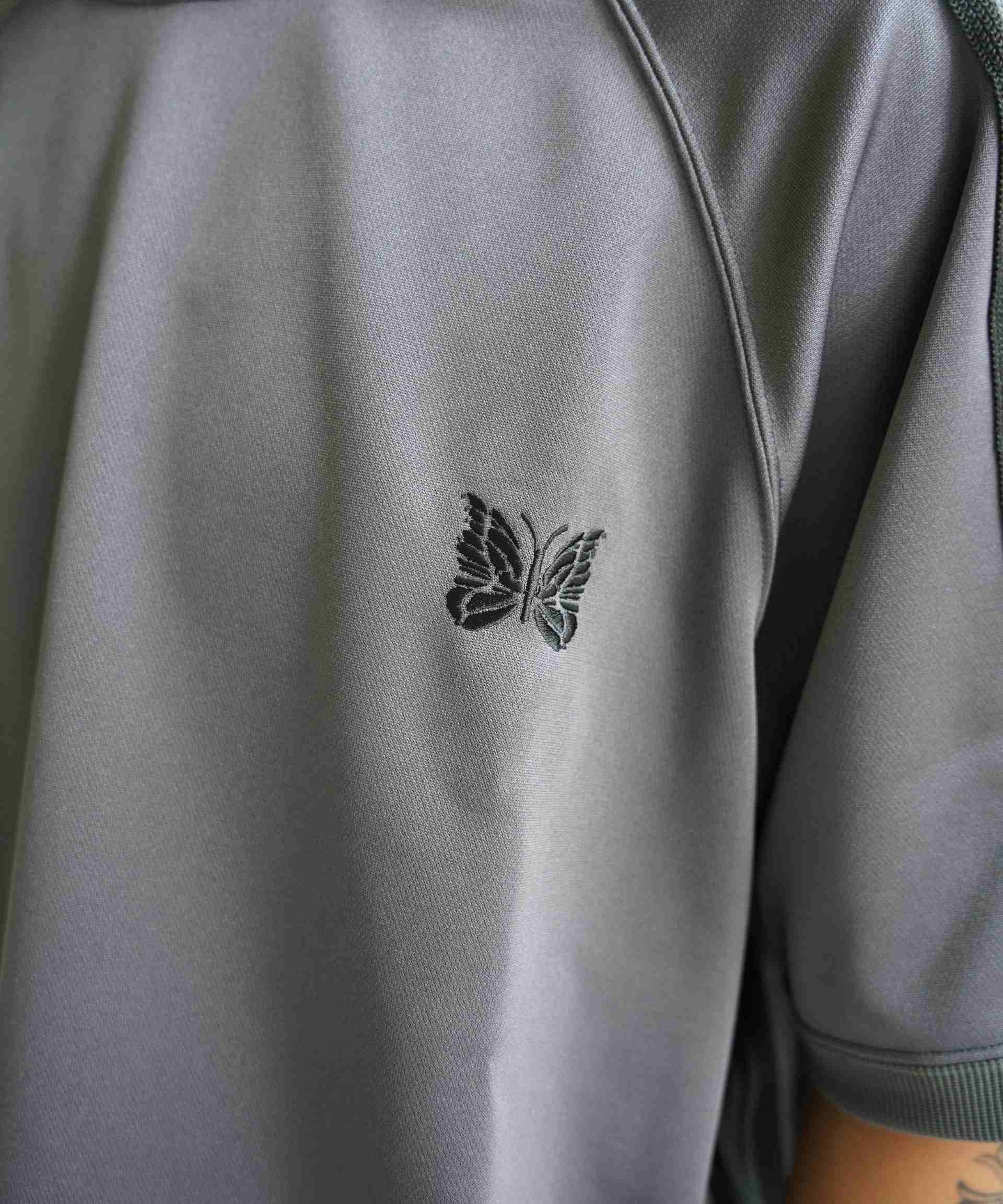 Needles/ニードルズ 別注Tack S/S Cew Neck Shit-Poly Smooth チャコール