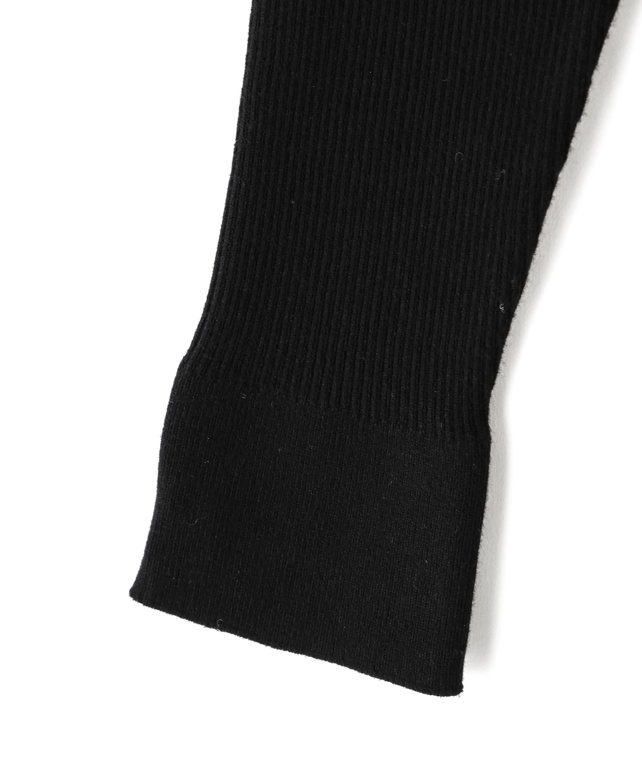 レース衿レイヤードニット ブラック