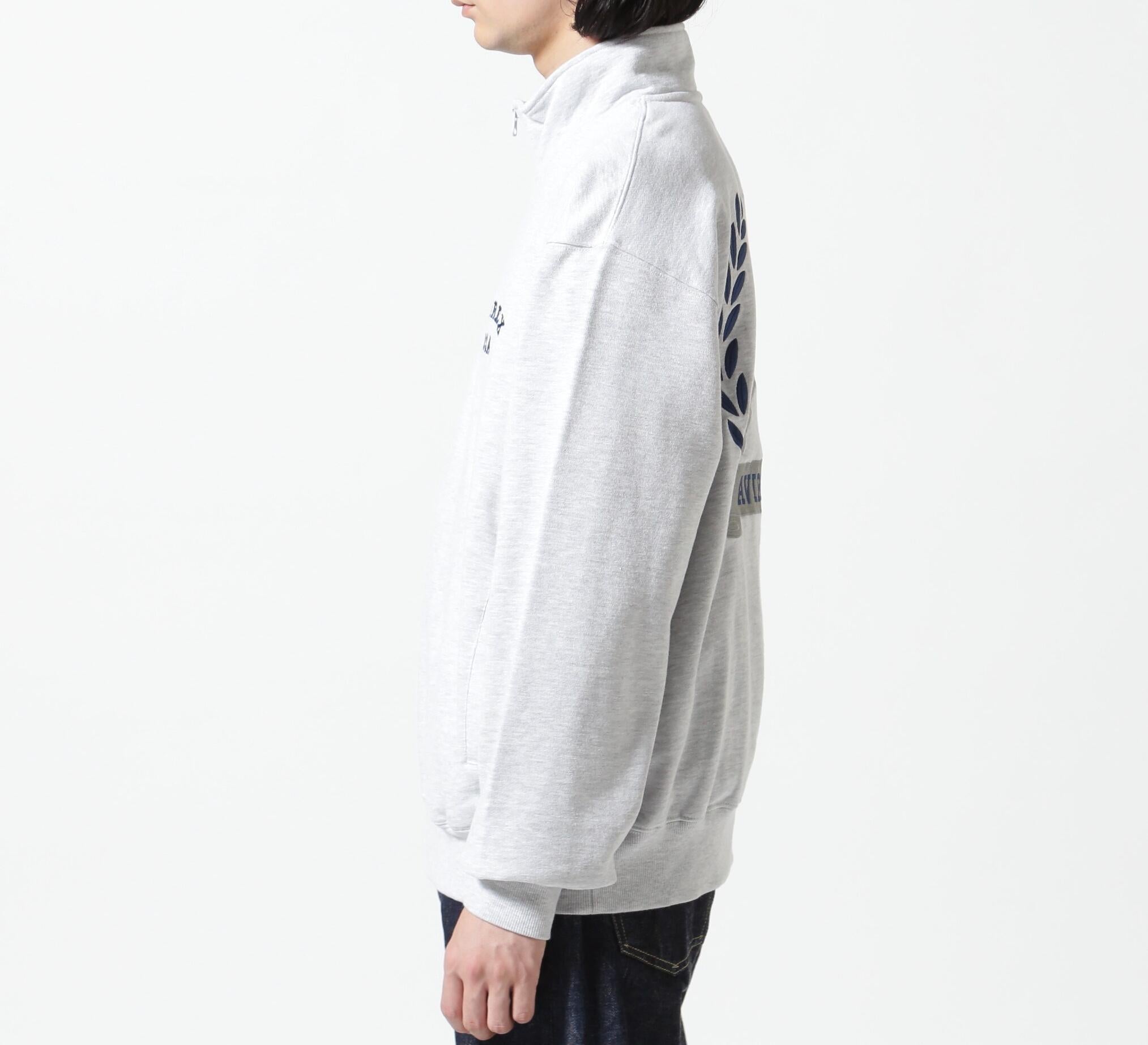 《WER&DEPOT限定》ASTA> HALFZIP SWEAT / Aスター ハーフジップスウェット / AVI>EX / アヴィレックス グレー