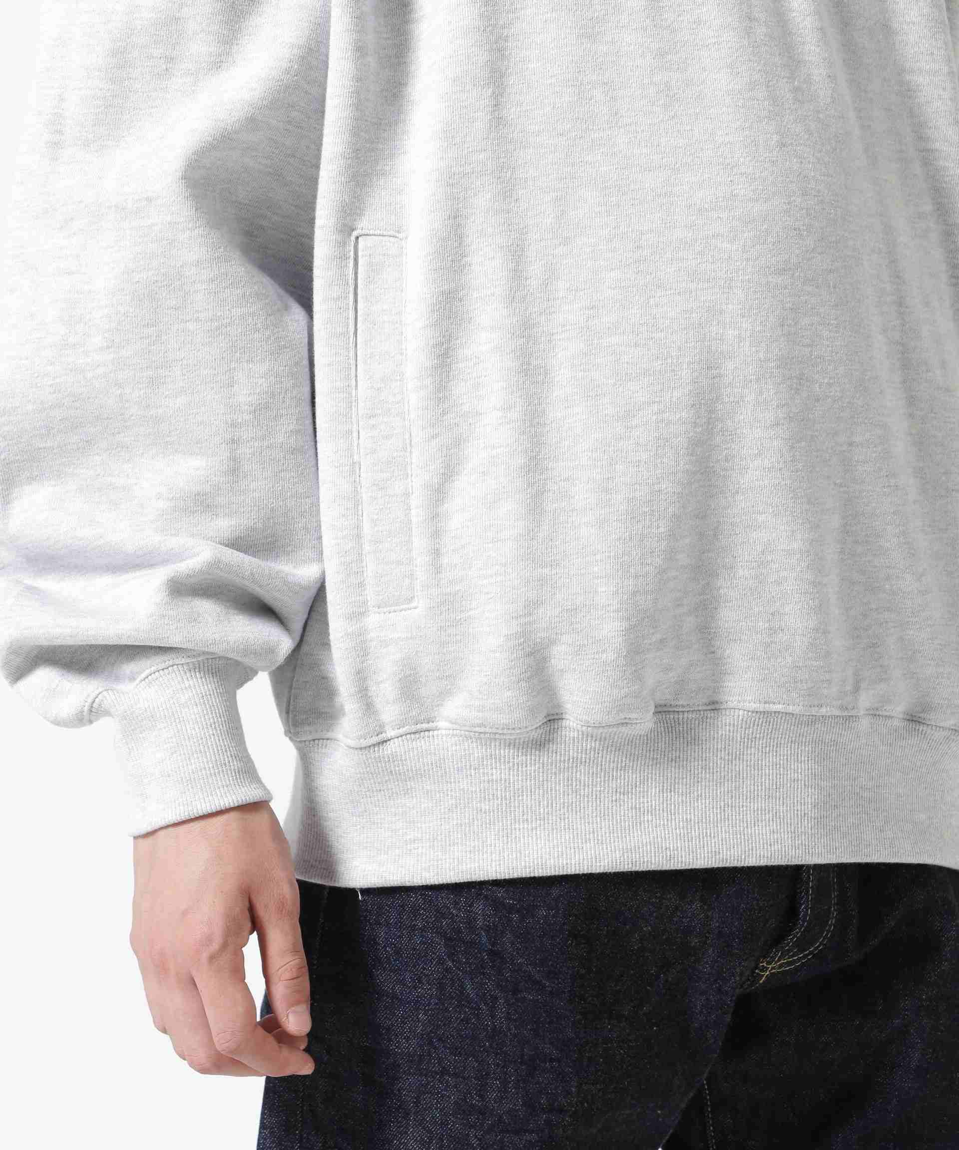 《WER&DEPOT限定》ASTA> HALFZIP SWEAT / Aスター ハーフジップスウェット / AVI>EX / アヴィレックス グレー
