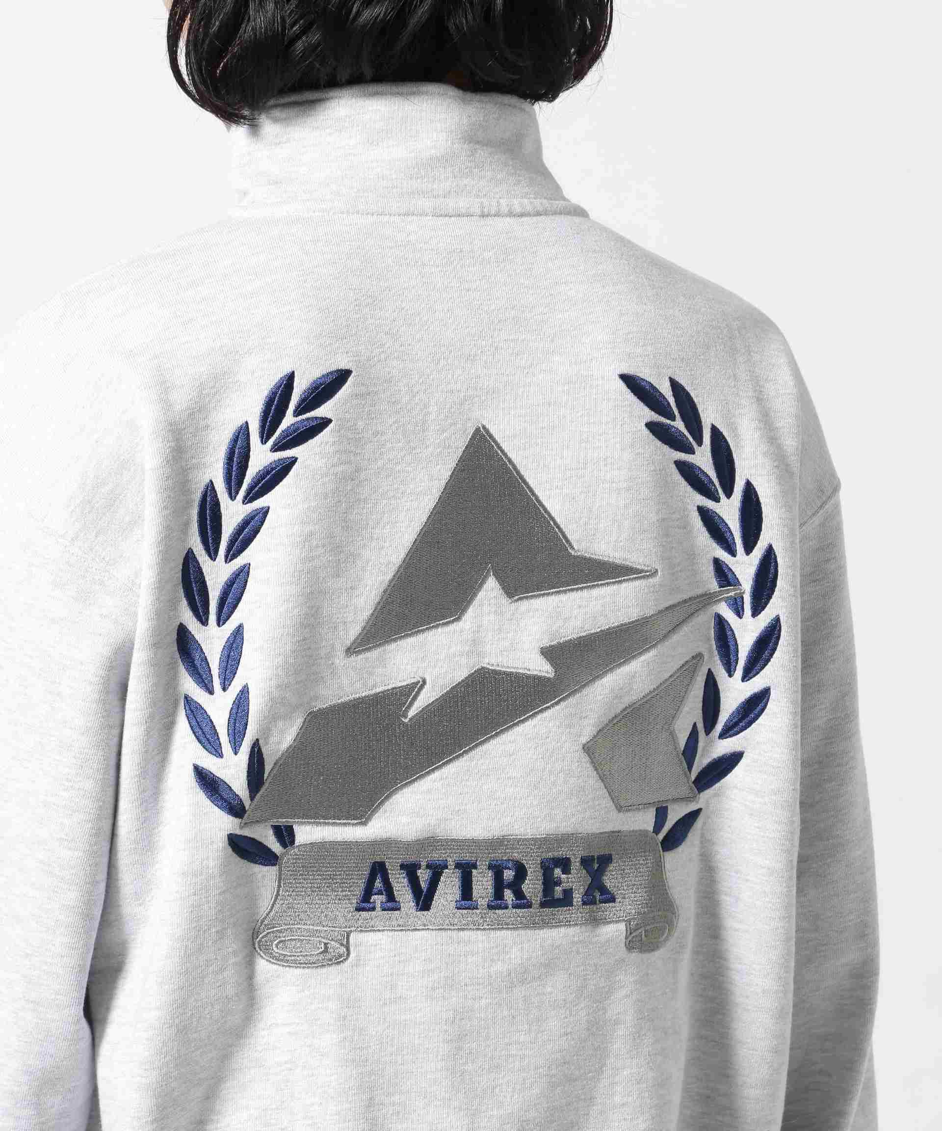 《WER&DEPOT限定》ASTA> HALFZIP SWEAT / Aスター ハーフジップスウェット / AVI>EX / アヴィレックス グレー