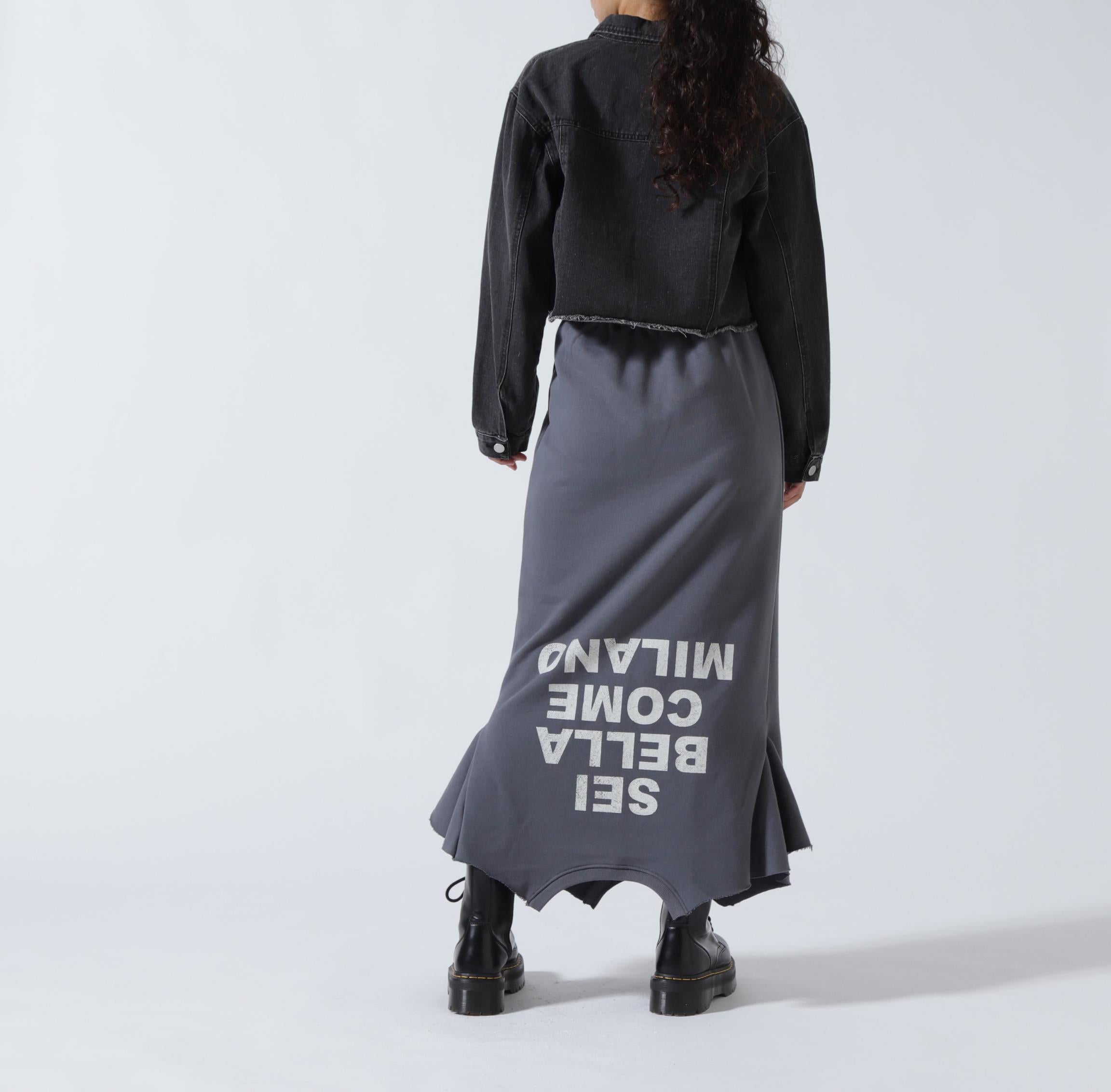 MITSUKI/ミツキ/切りっぱなしクロップドデニムジャケット ブラック