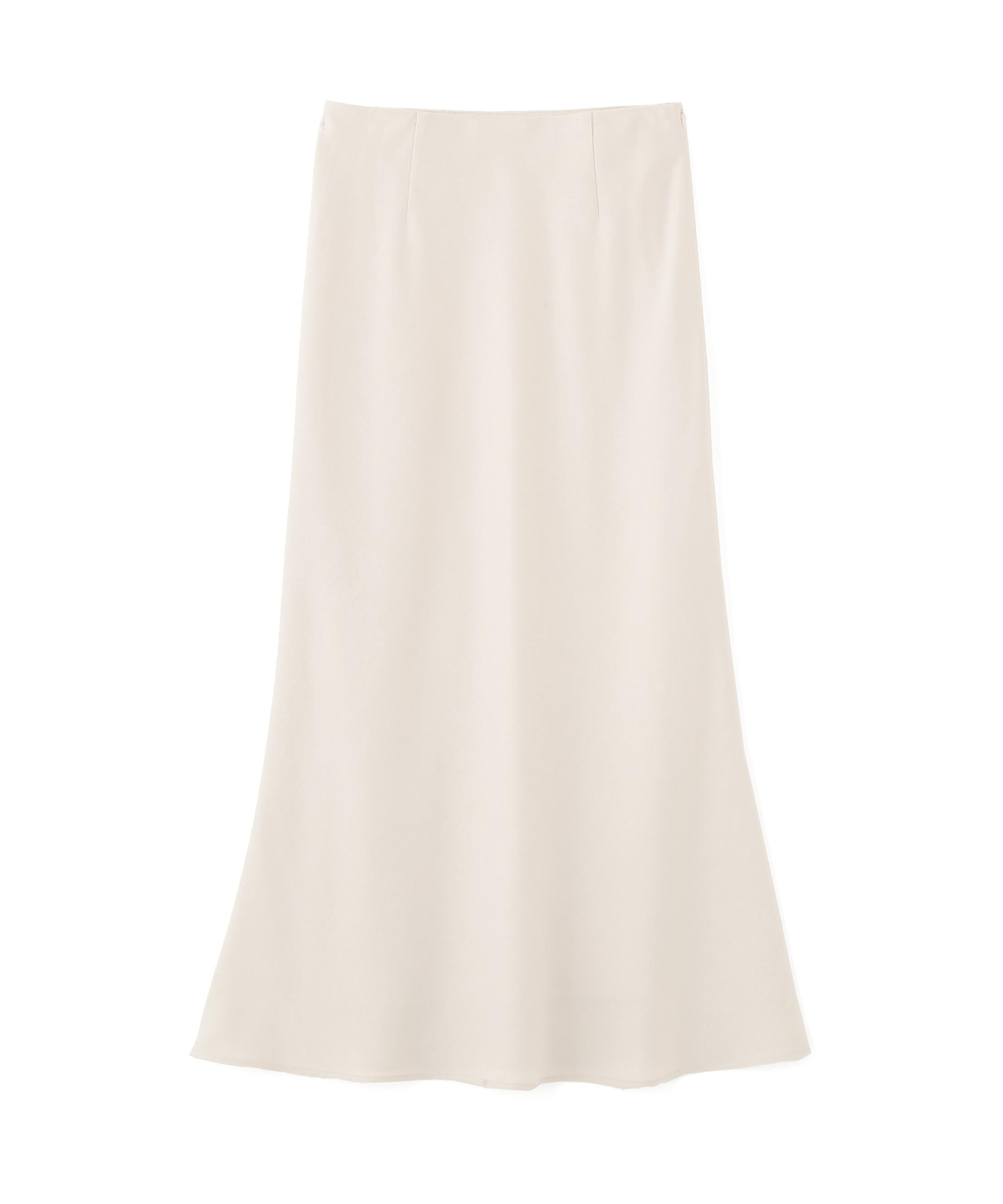 バイアスサテンナロースカート アイボリー1