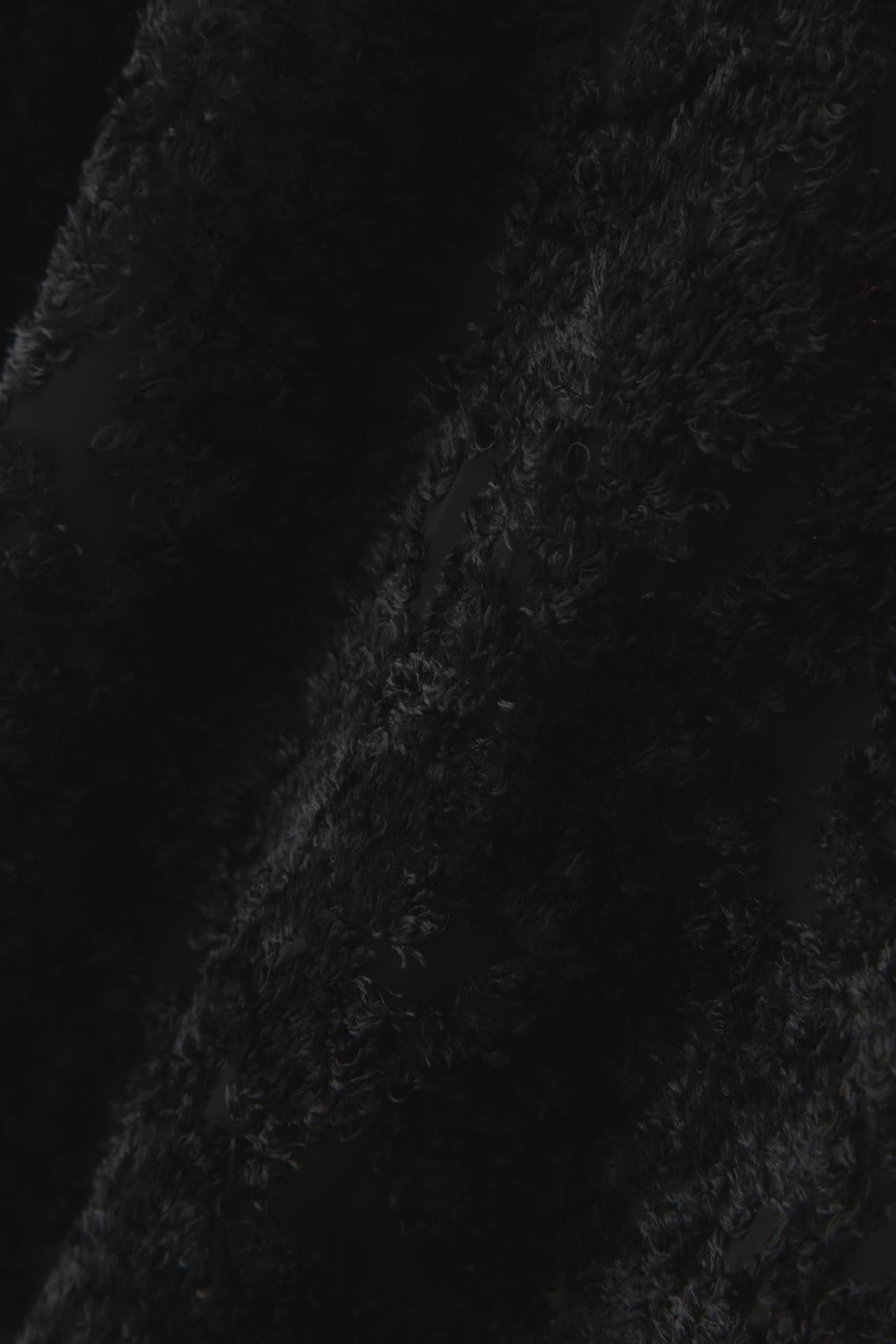 ◆カットジャガードフレアスカート ブラック