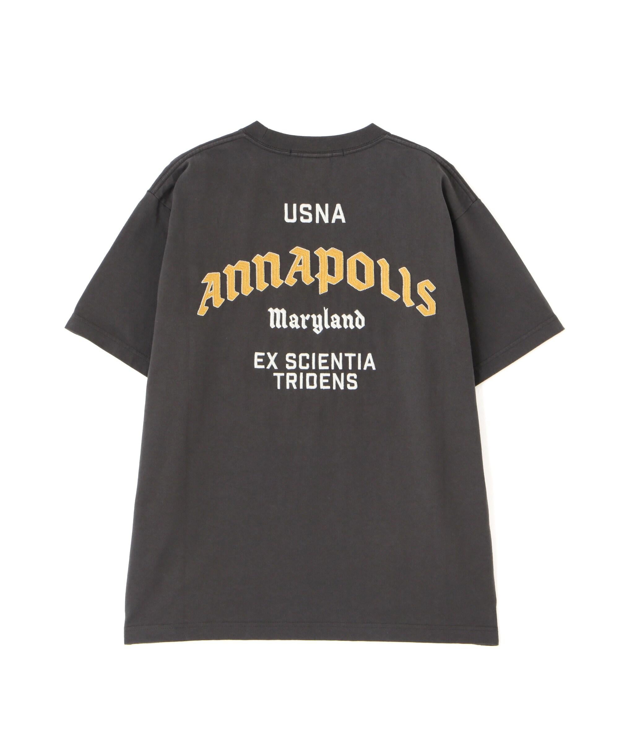 《直営店限定》ANNAPOLIS T-SHI>T / アナポリス 半袖Tシャツ / AVI>EX / アヴィレックス チャコール