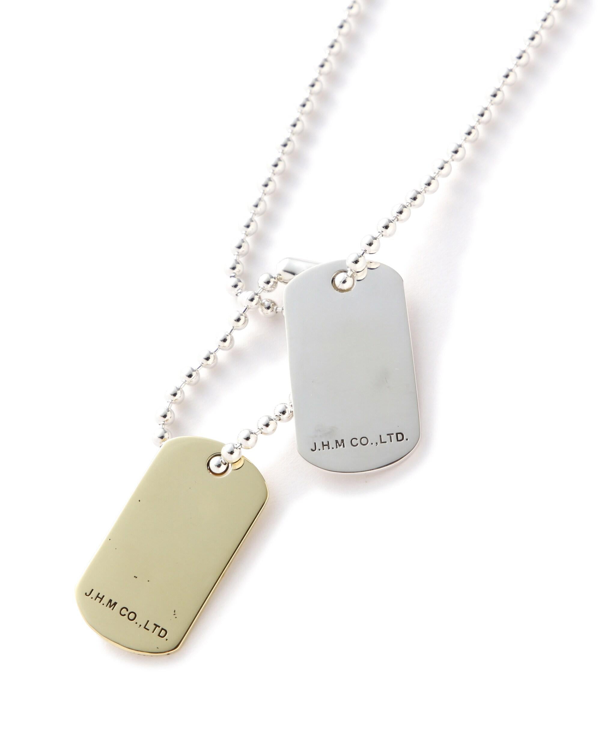 《AVI>EXy J.H.M CO.,LTD. 》"SU>PLUS" DOGTAG NECKLACE / "サープラス" ドッグタグ シルバー