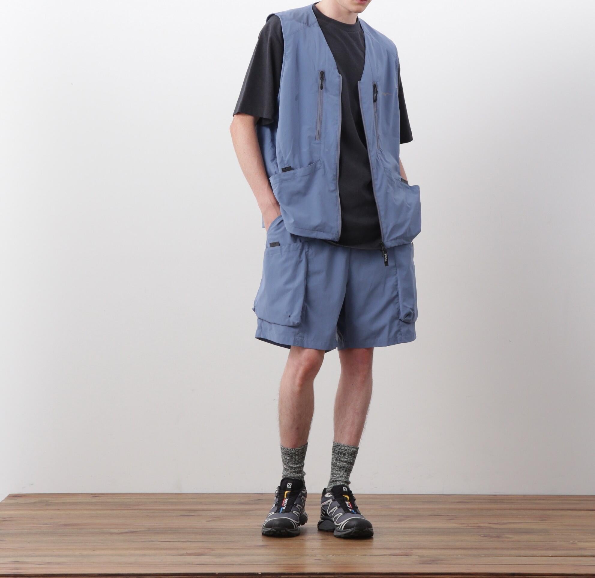 MANASTASH/マナスタッシュ/>IVE> SHO>T/リバーショーツ ブルーグレー5