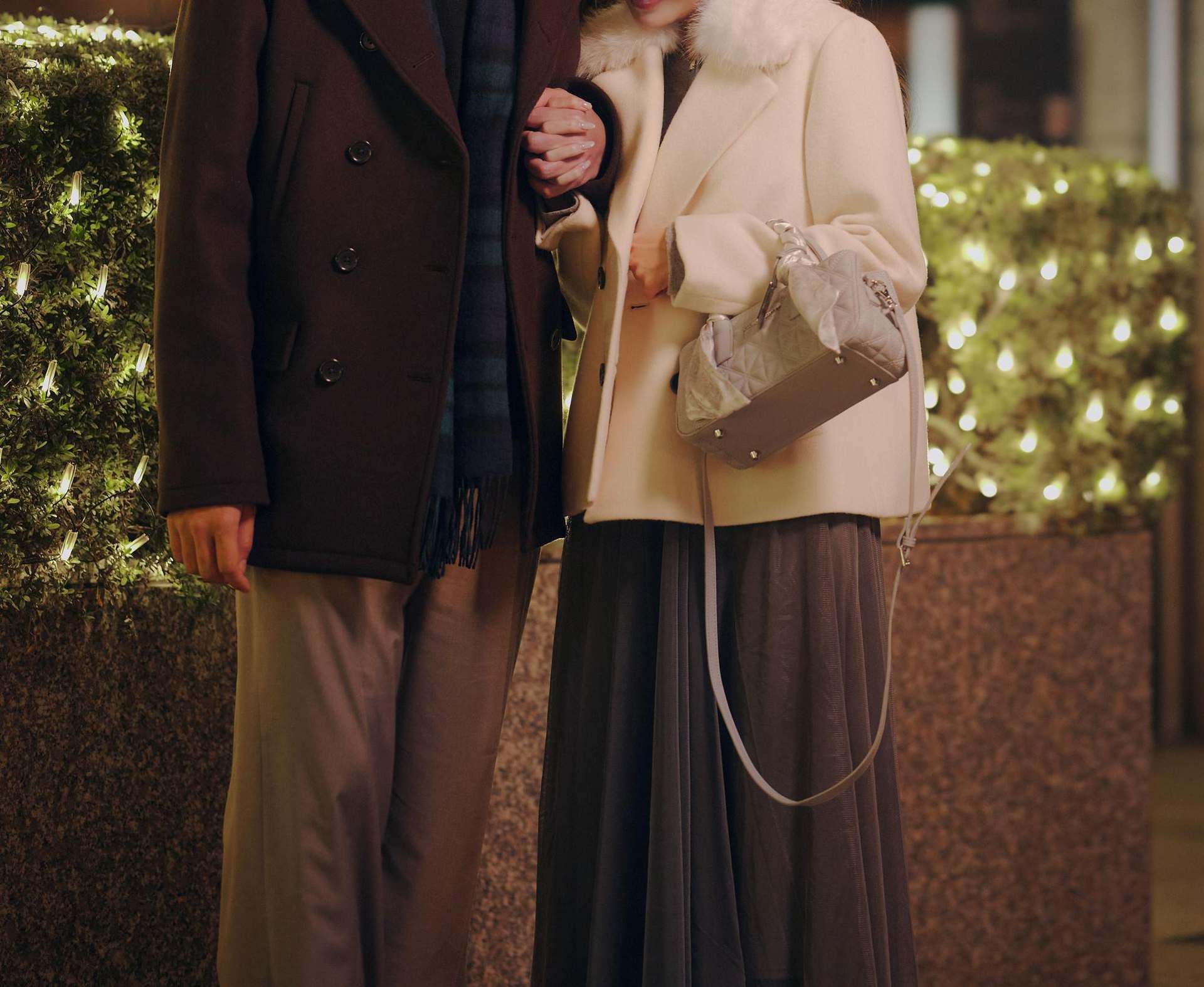 スカーフキルティングトートバッグ ブルー