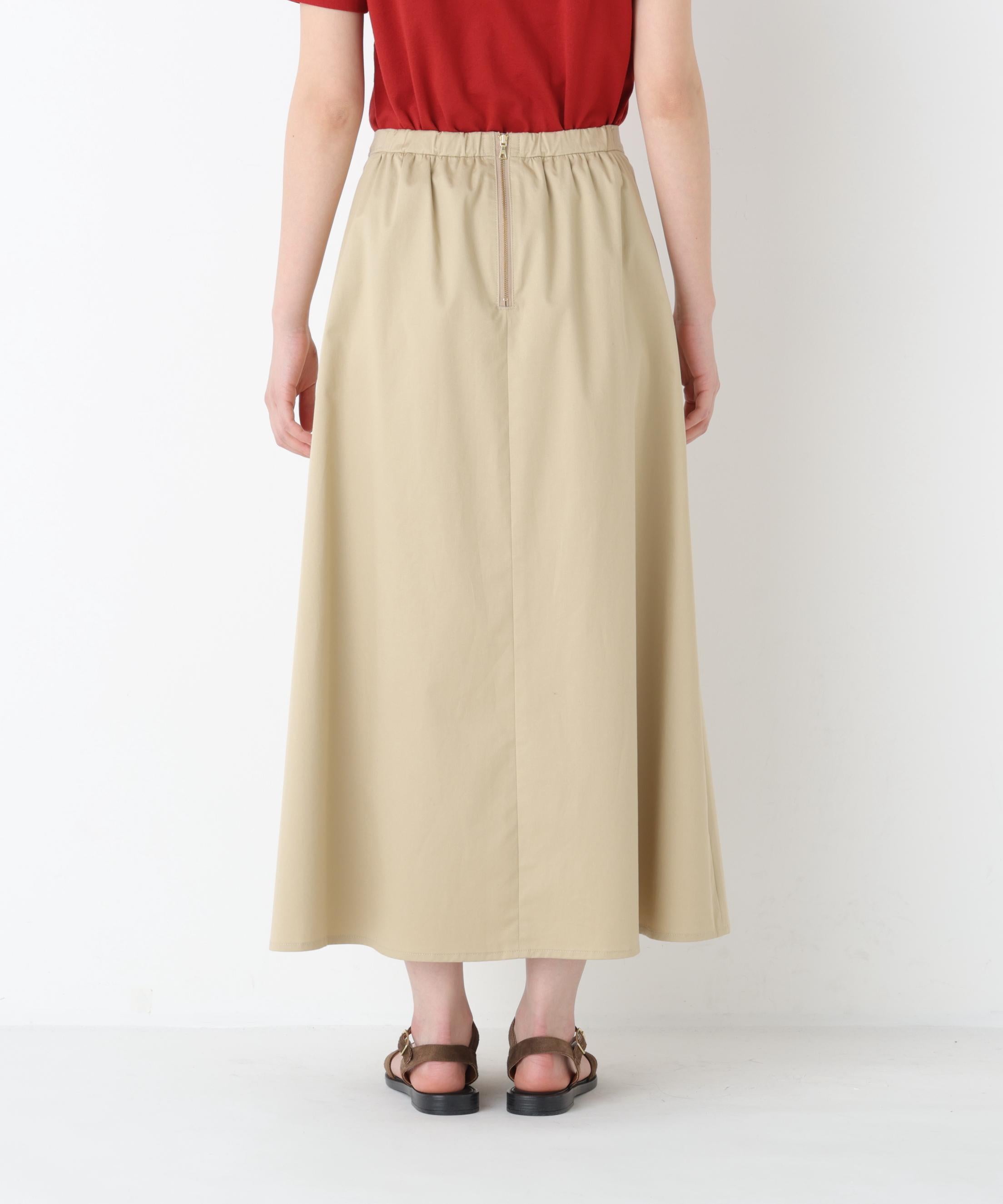 ライトチノフレアスカート ベージュ