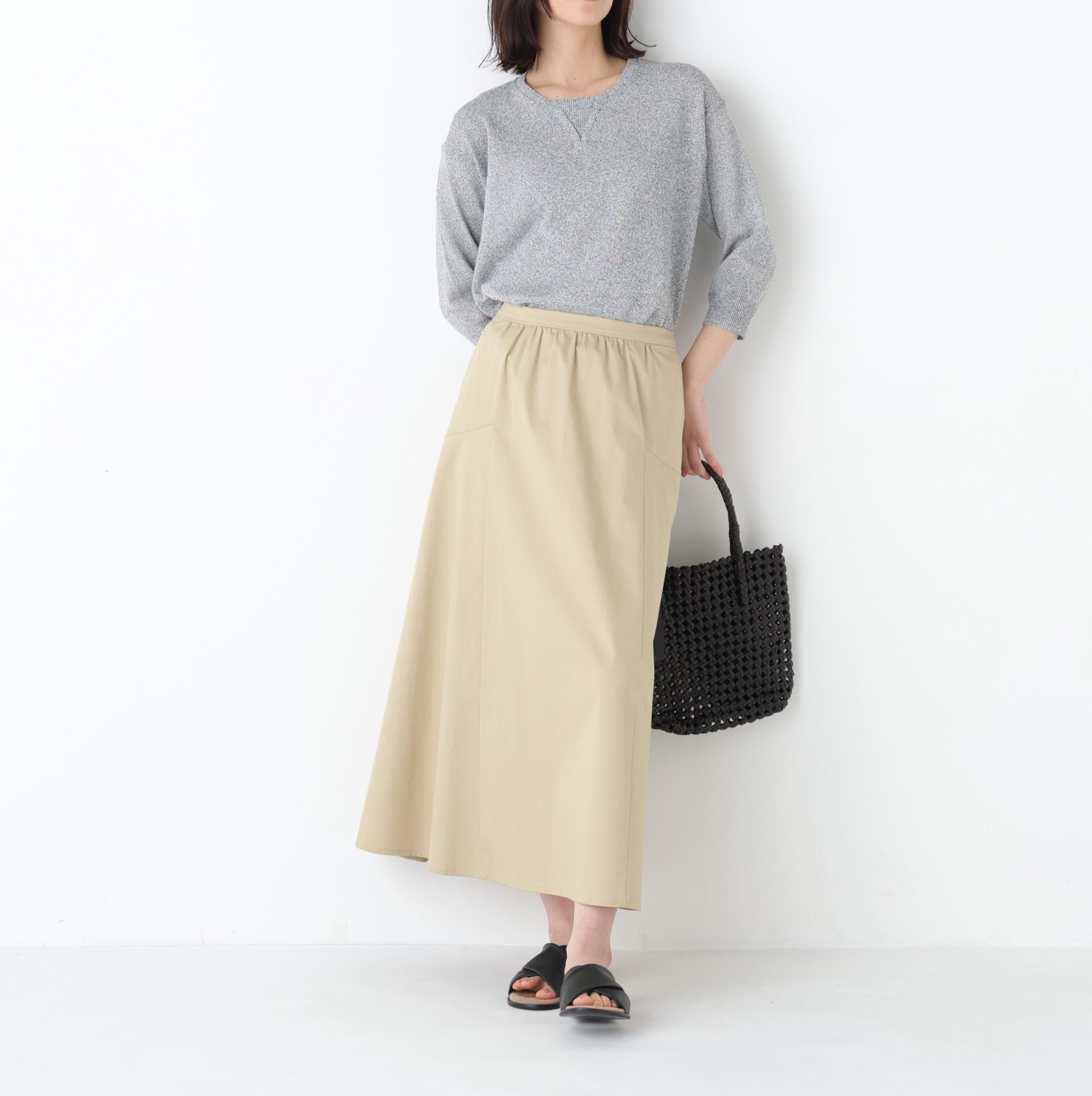 ライトチノフレアスカート ベージュ