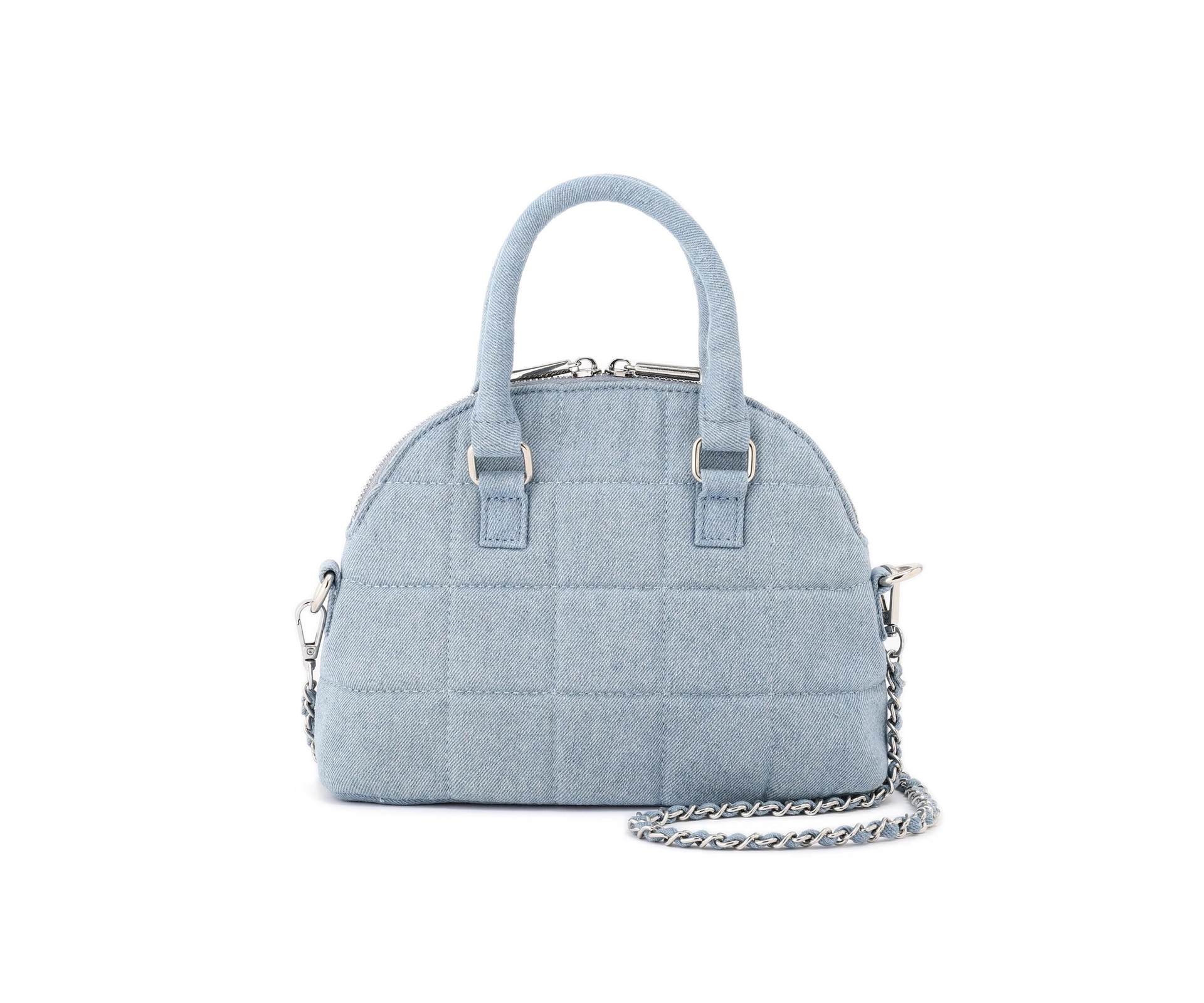 ハーフムーンショルダーバッグ ブルーデニム