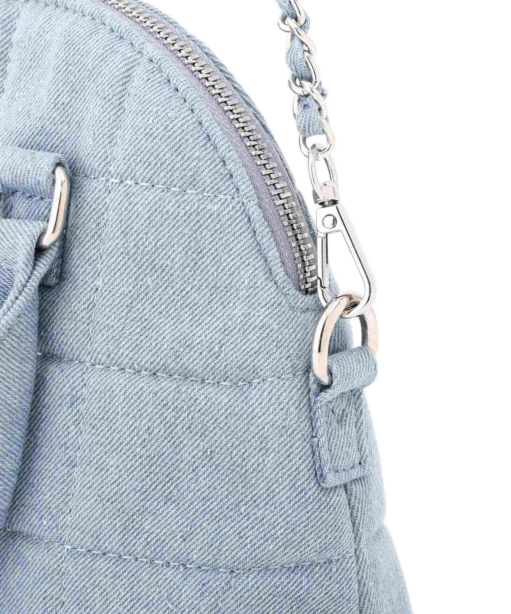 ハーフムーンショルダーバッグ ブルーデニム