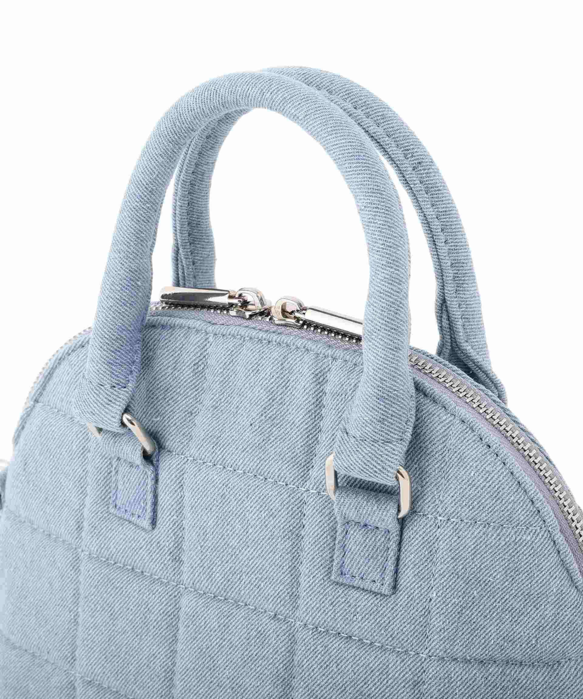 ハーフムーンショルダーバッグ ブルーデニム