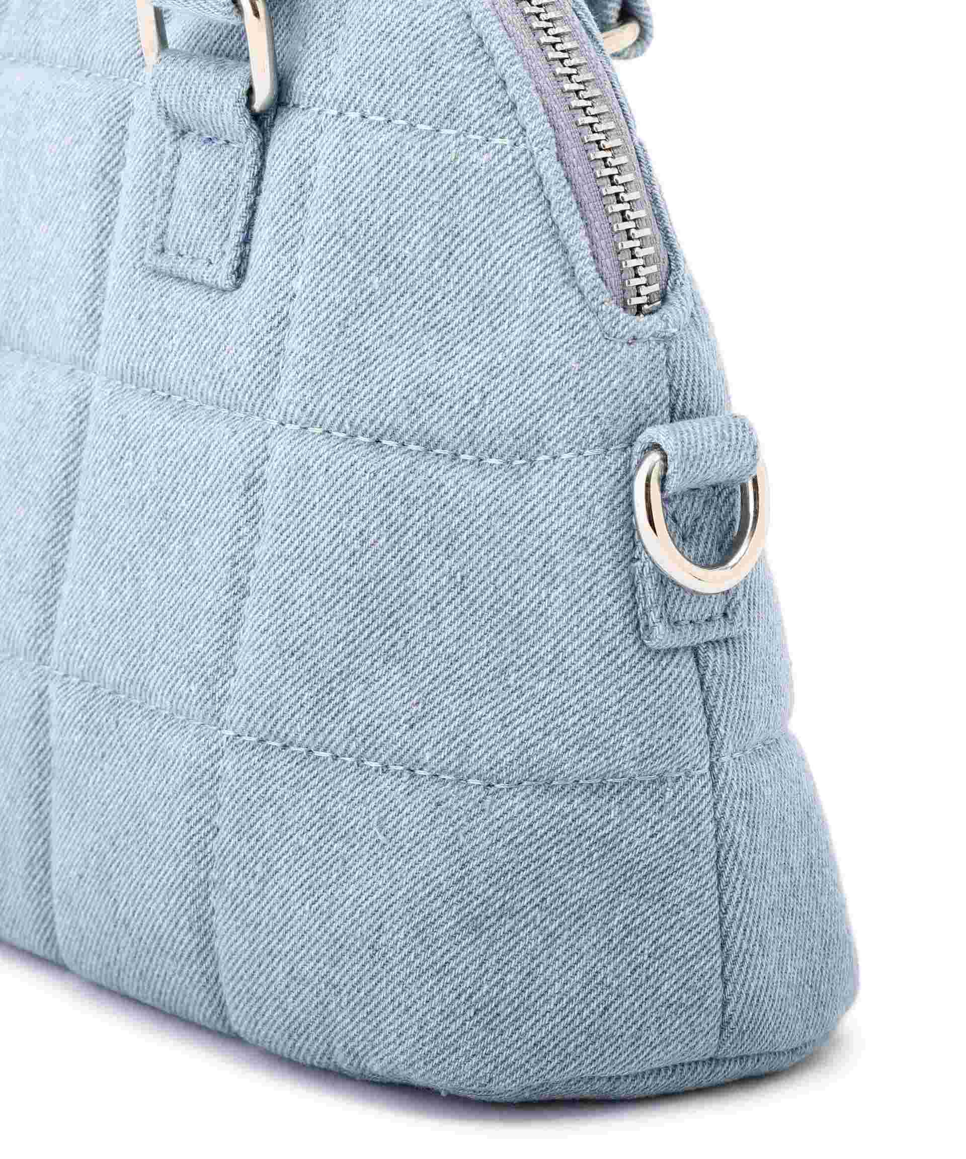 ハーフムーンショルダーバッグ ブルーデニム