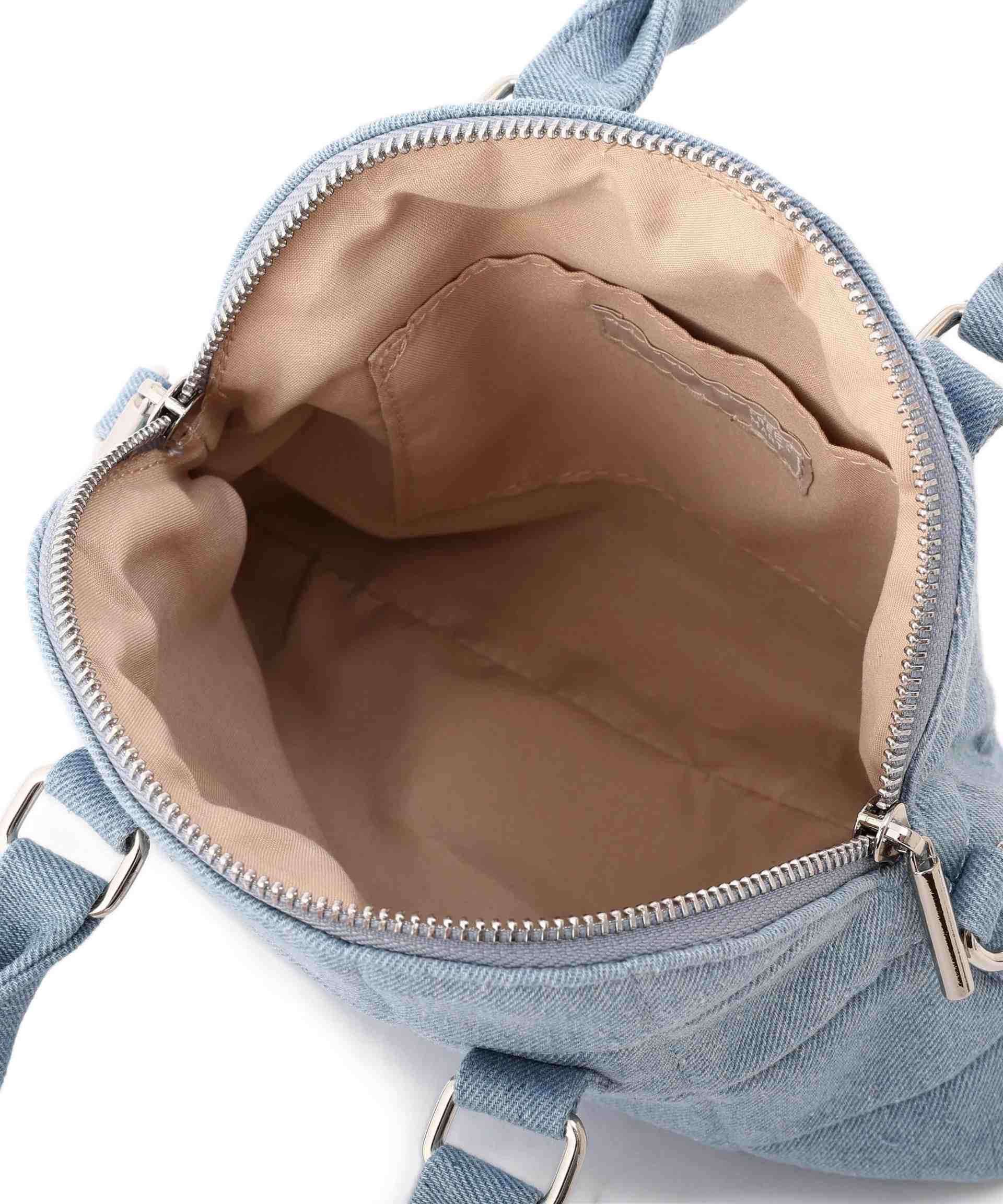 ハーフムーンショルダーバッグ ブルーデニム