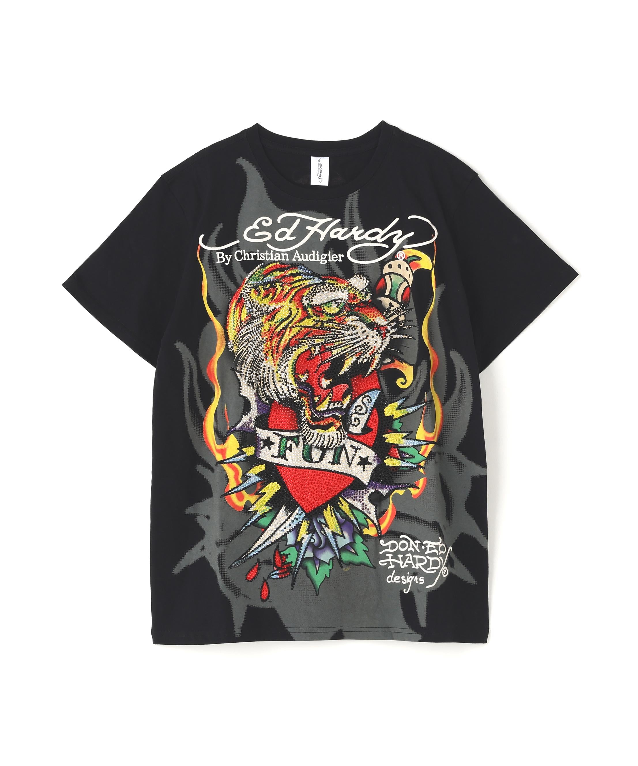 Ed Hardy/エド ハーディー/ECST SS TEE_TIGER ブラック