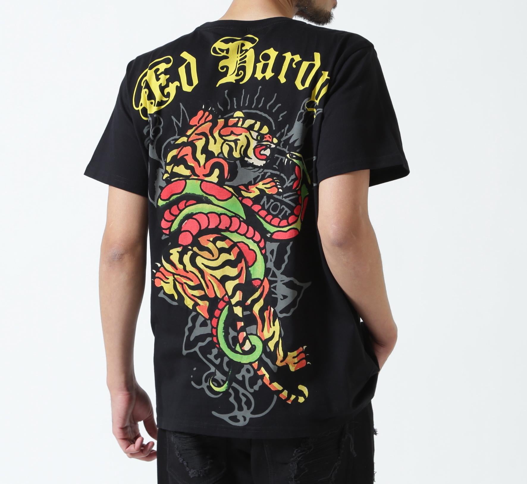 Ed Hardy/エド ハーディー/ECST SS TEE_TIGER ブラック