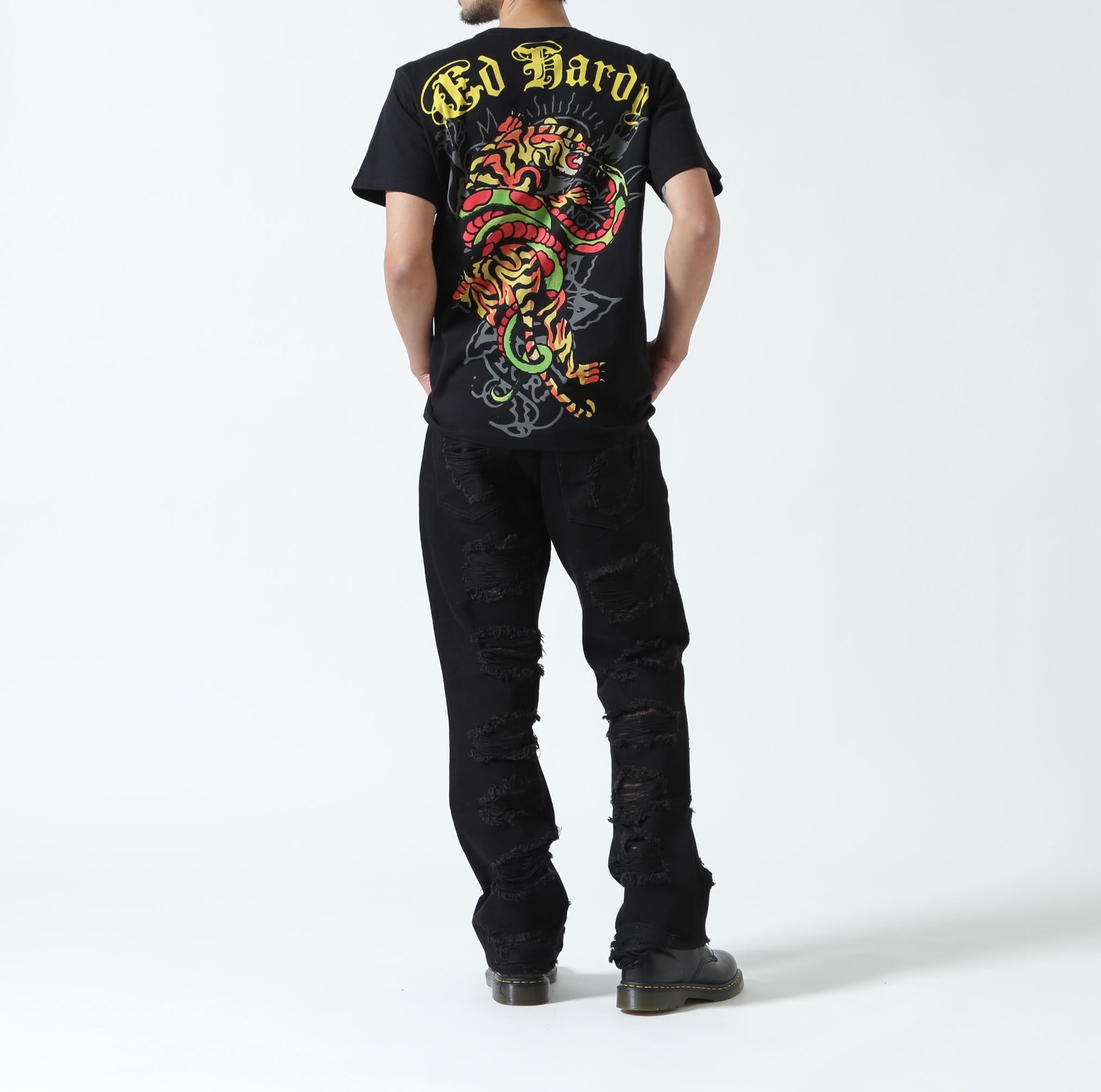 Ed Hardy/エド ハーディー/ECST SS TEE_TIGER ブラック