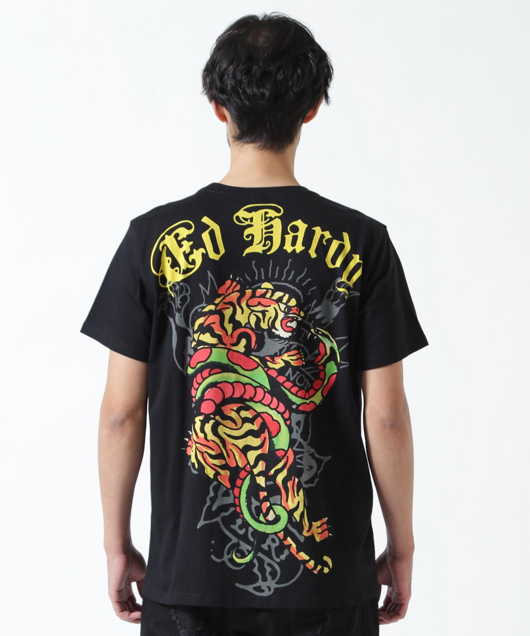 Ed Hardy/エド ハーディー/ECST SS TEE_TIGER ブラック