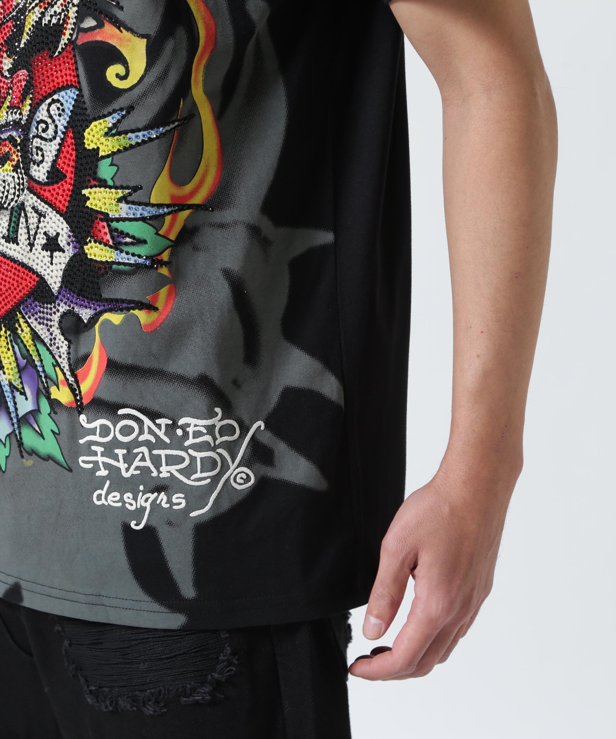 Ed Hardy/エド ハーディー/ECST SS TEE_TIGER ブラック