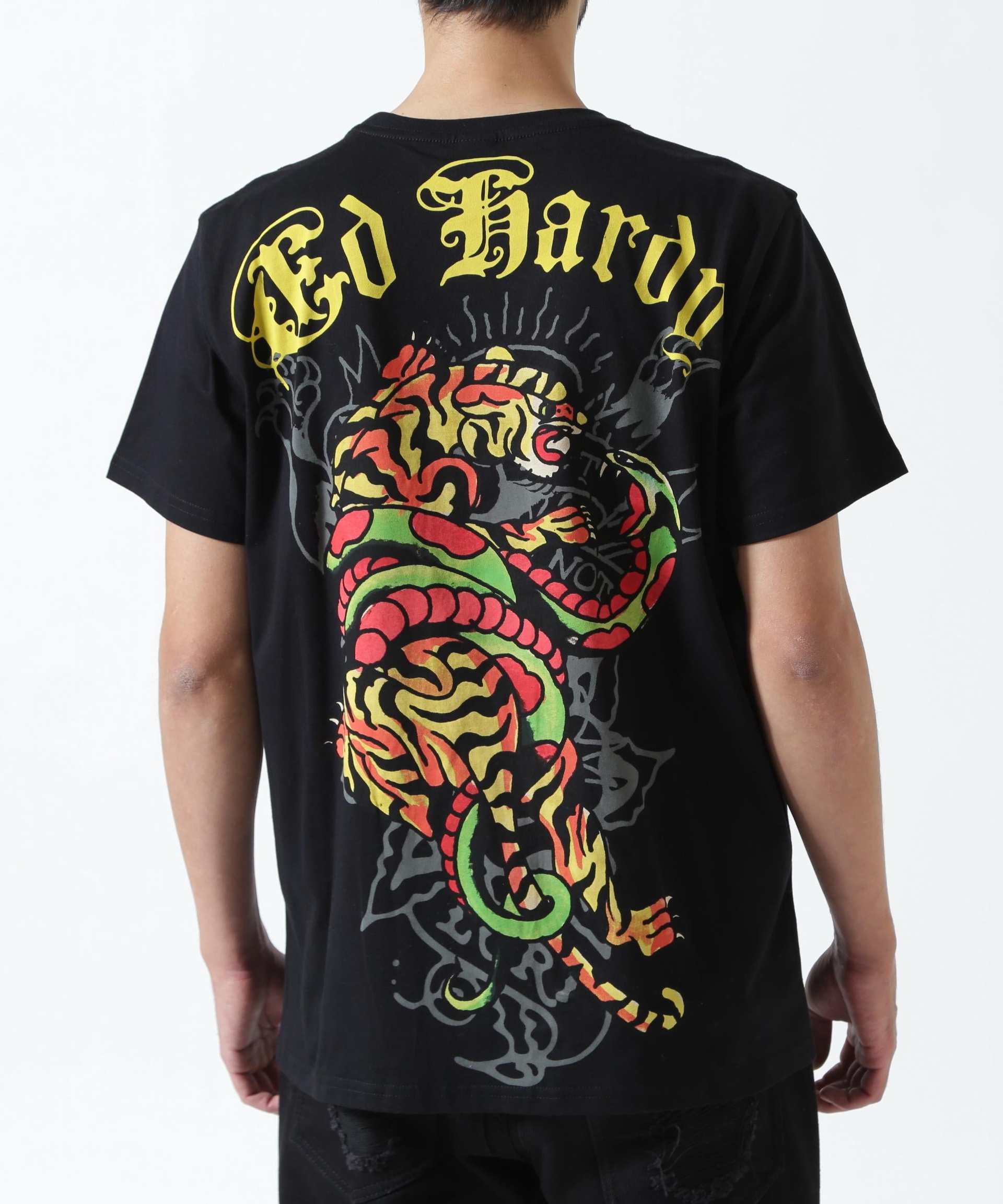 Ed Hardy/エド ハーディー/ECST SS TEE_TIGER ブラック