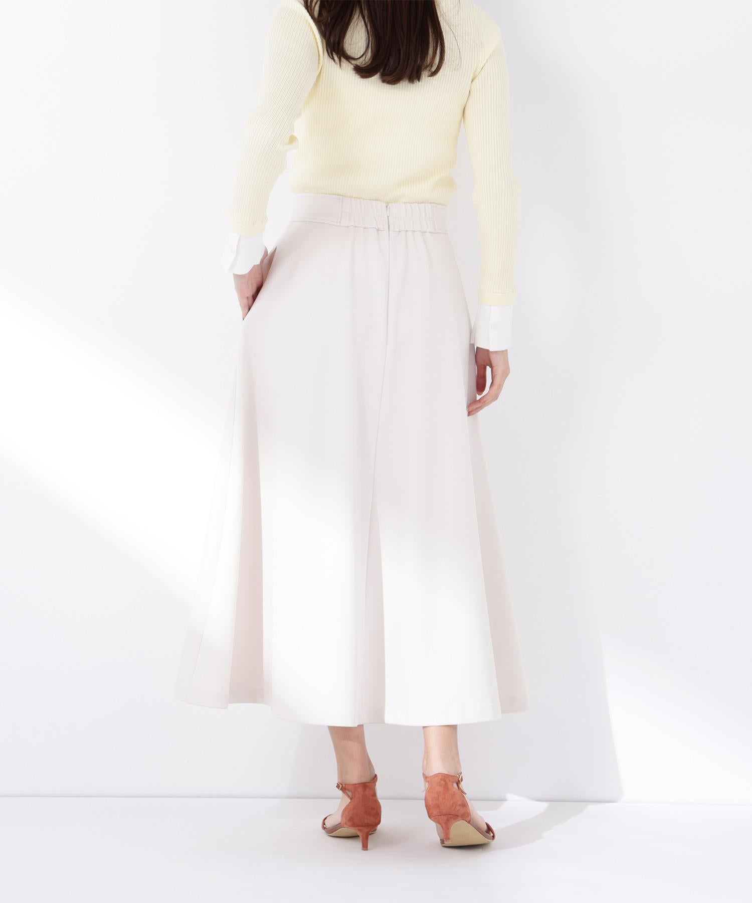 ストレッチカルゼシリーズ フレアスカート オフホワイト1