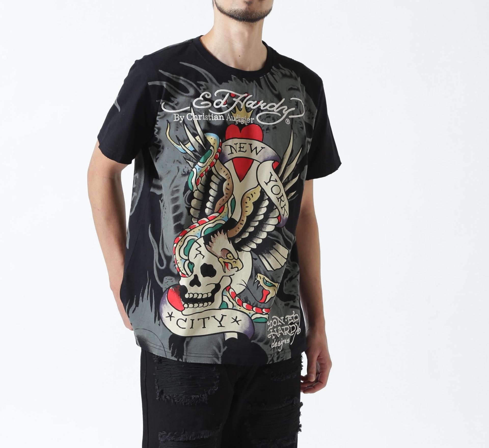 Ed Hardy/エド ハーディー/EDMG SS TEE_NYC ブラック