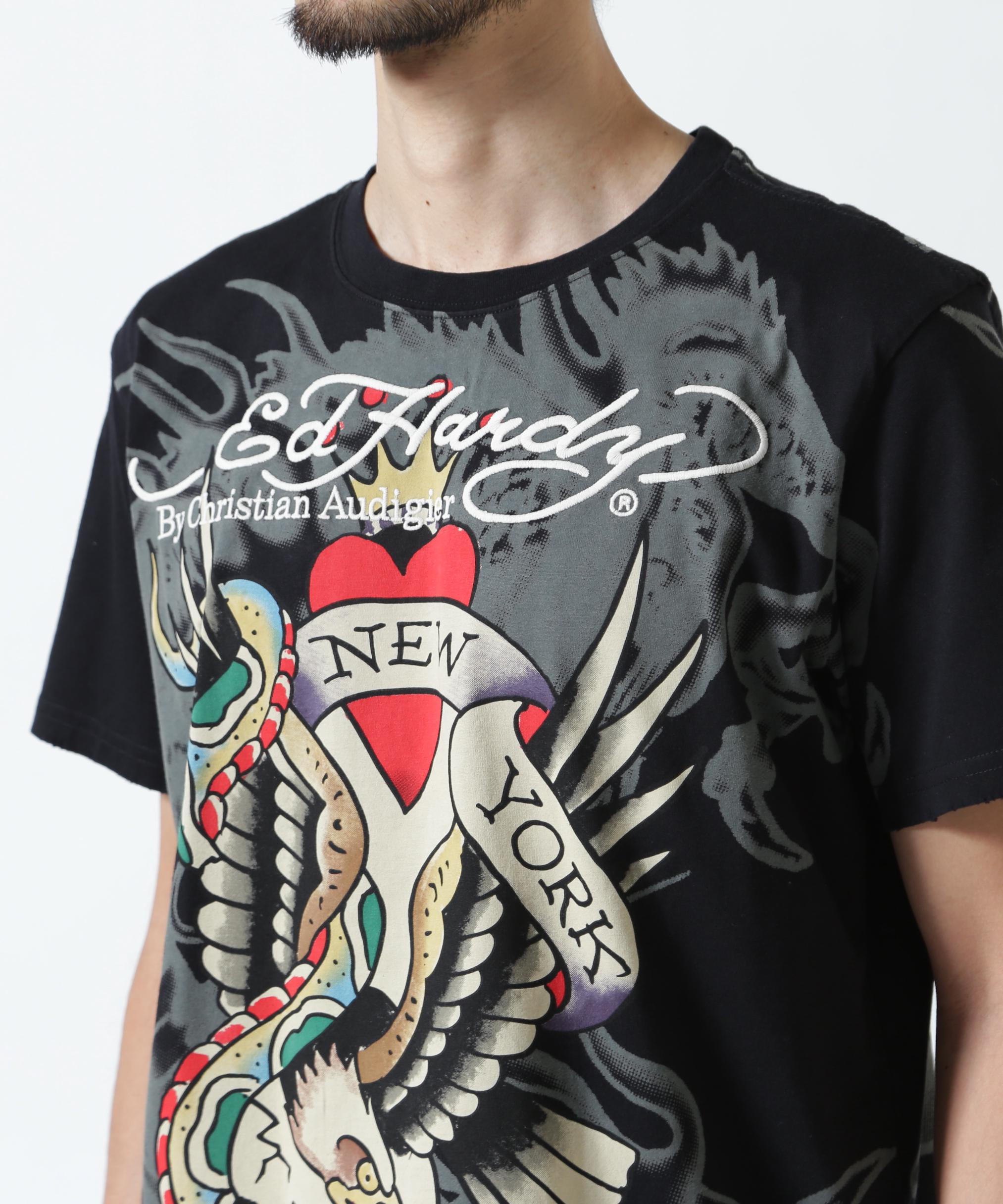 Ed Hardy/エド ハーディー/EDMG SS TEE_NYC ブラック