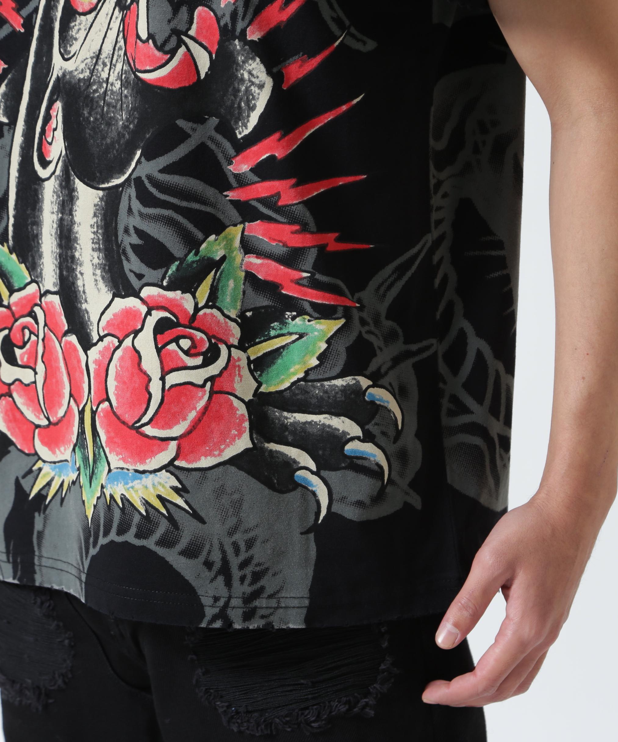 Ed Hardy/エド ハーディー/EDMG SS TEE_LEO ブラック