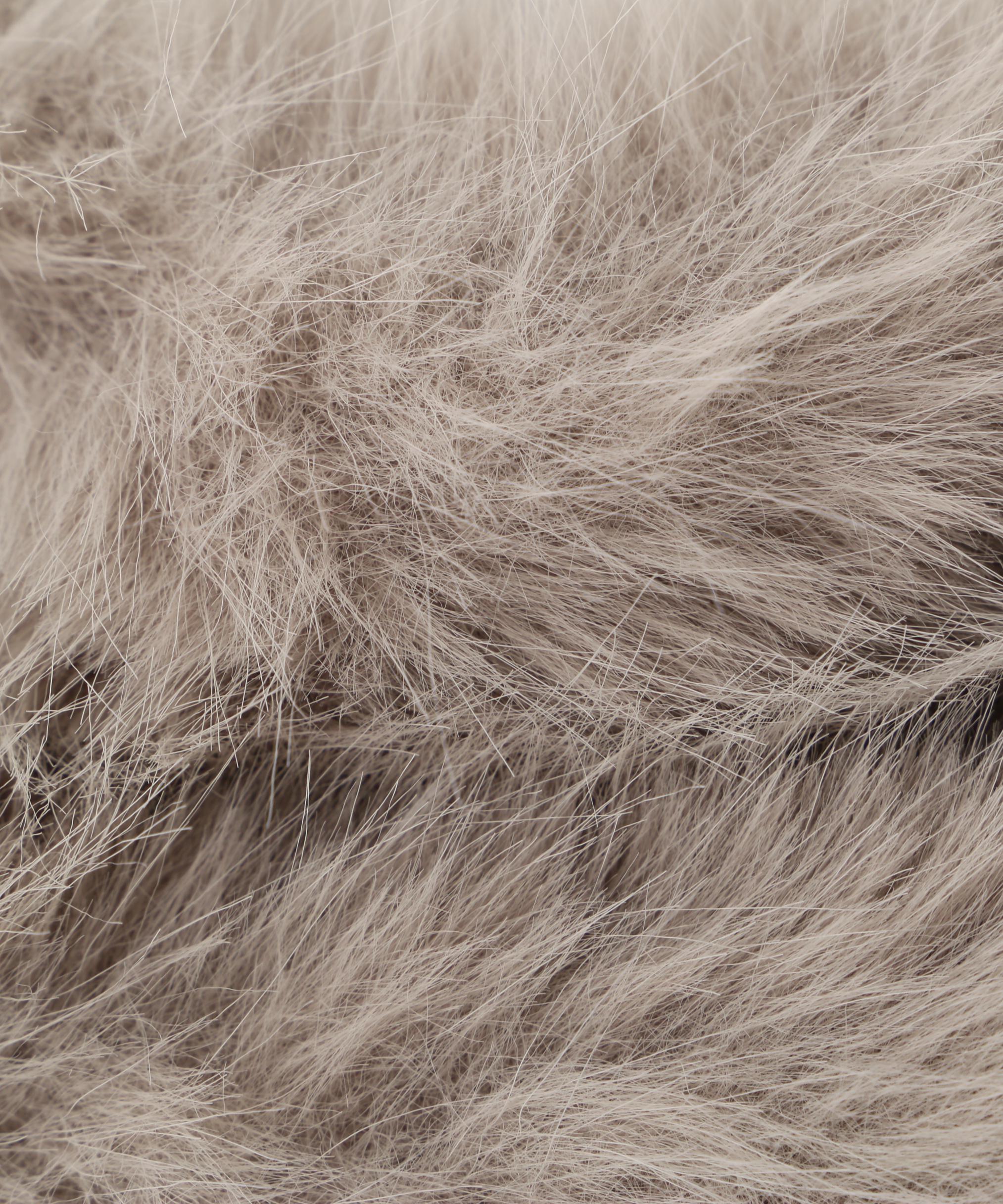 フェイクファートリムニット ピンク