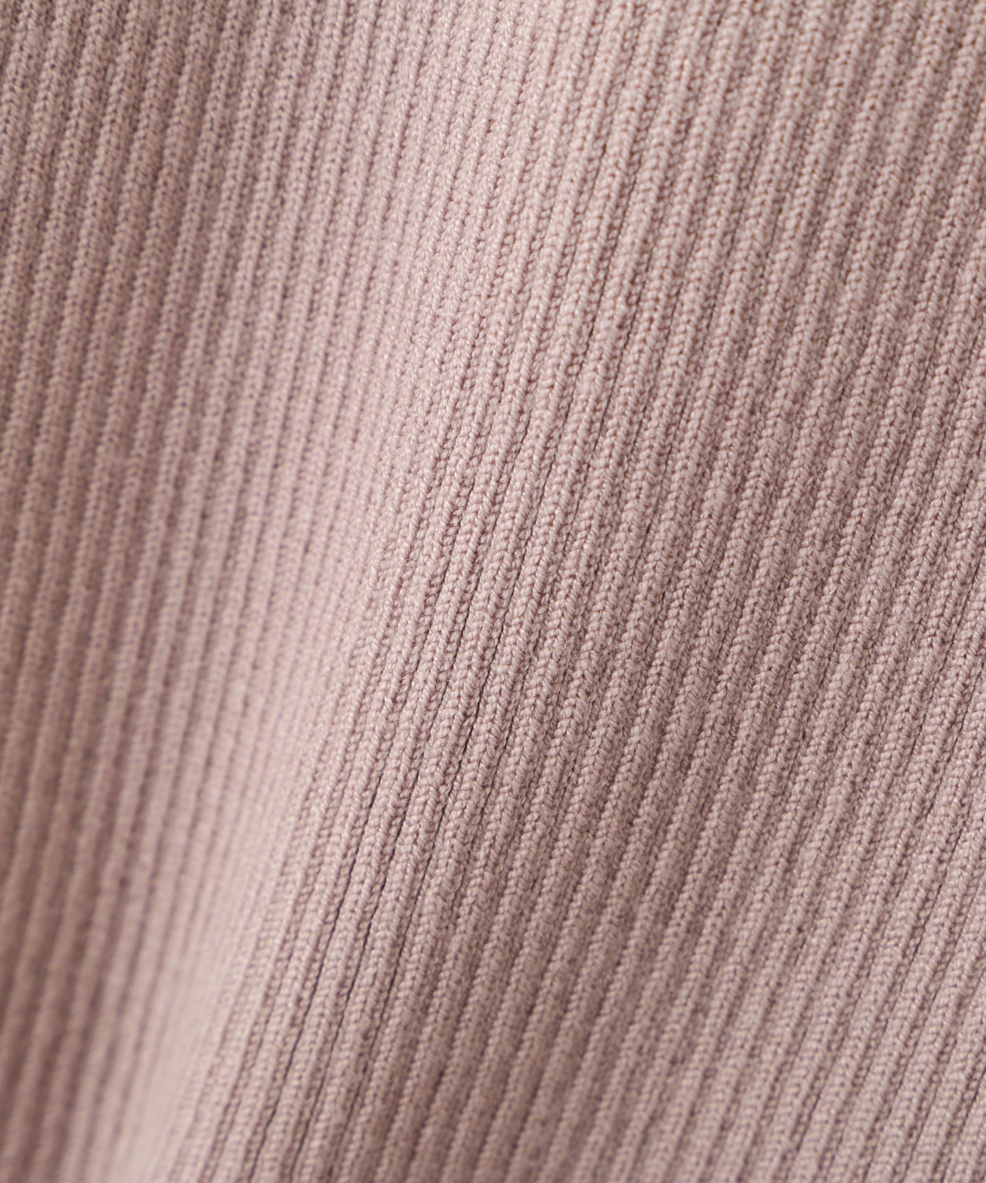 フェイクファートリムニット ピンク