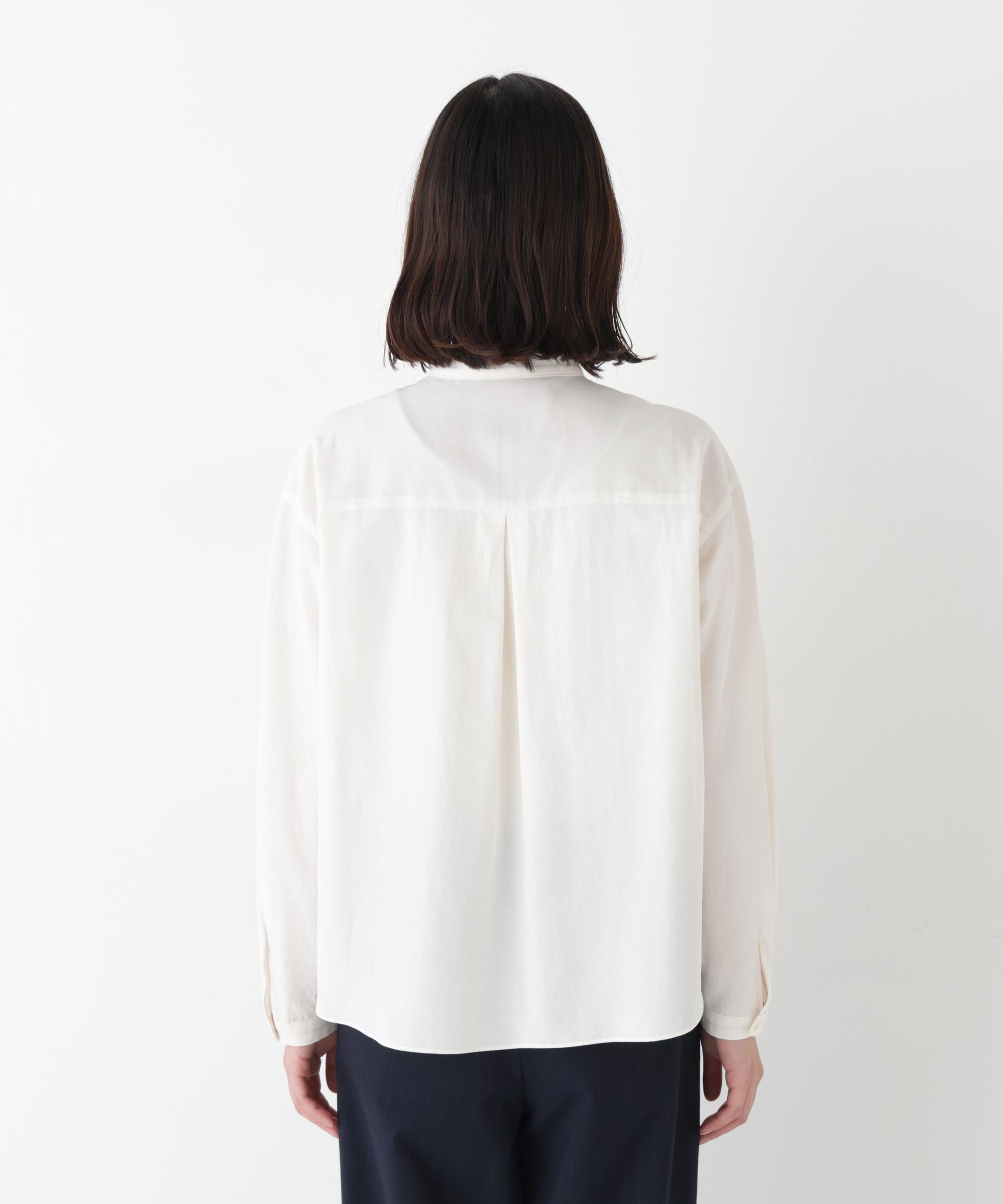 ◆レースドッキングハンドカラーブラウス エクリュ1