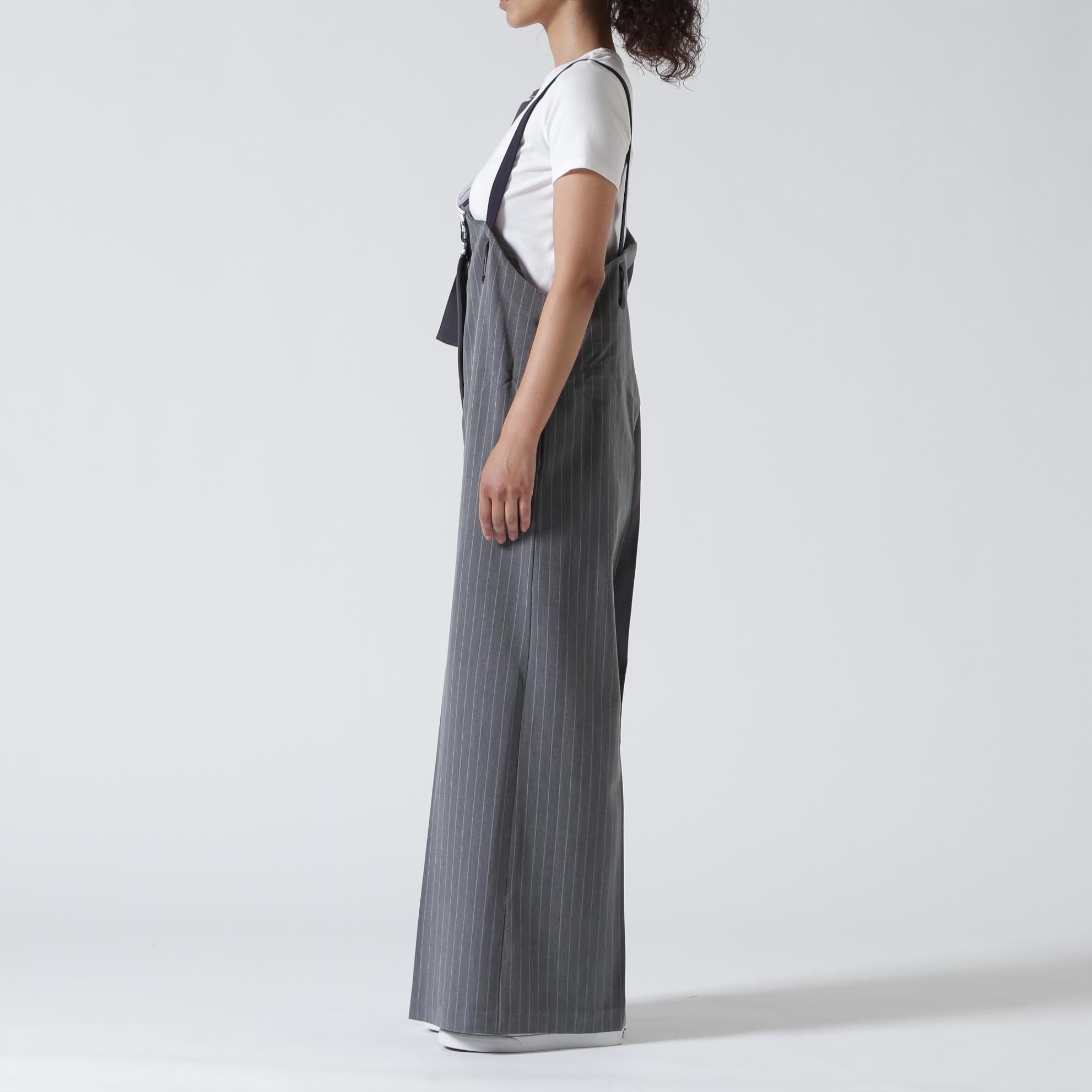 AULA AILA(アウラアイラ)別注アシンメトリーサロペット グレー