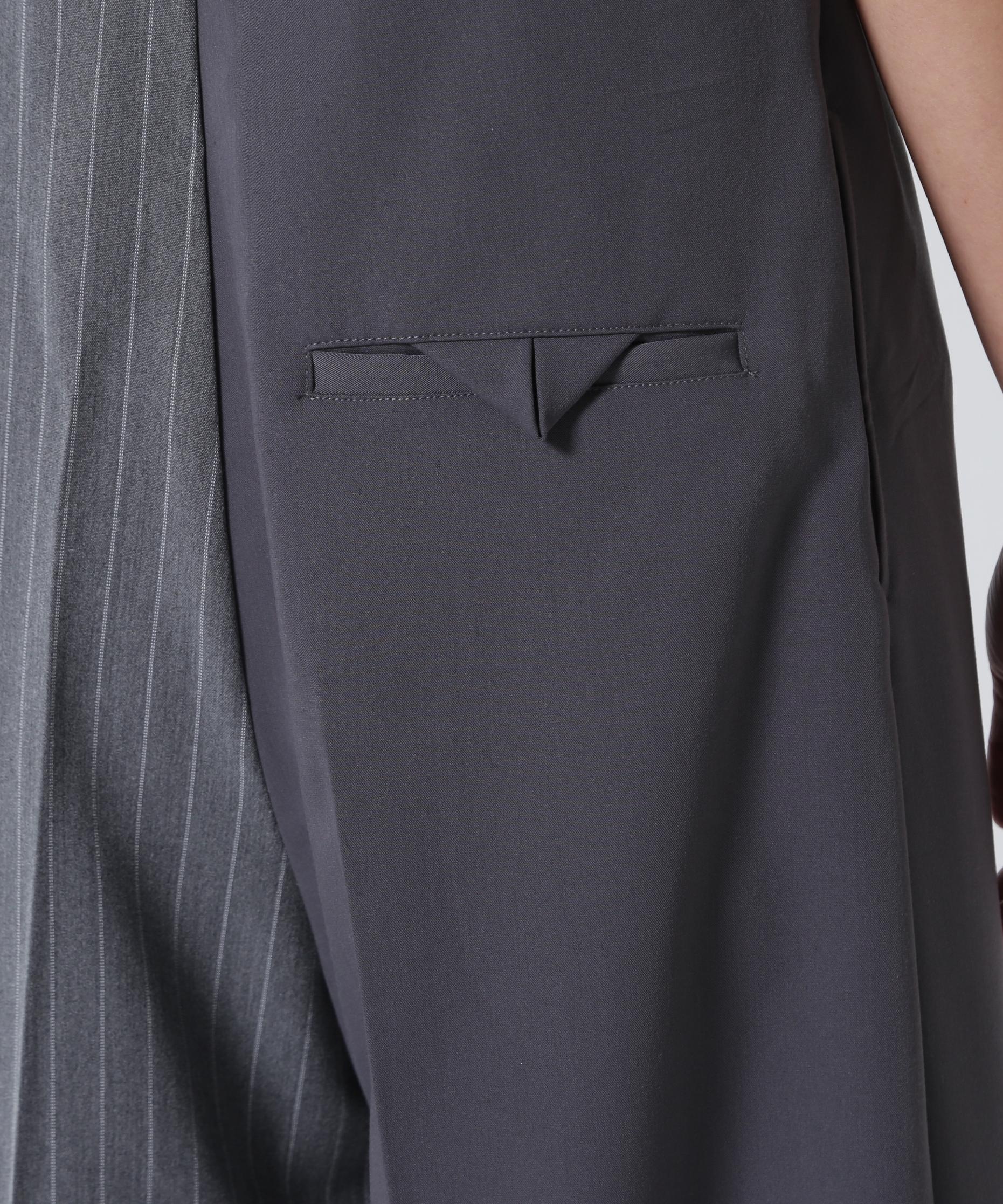 AULA AILA(アウラアイラ)別注アシンメトリーサロペット グレー