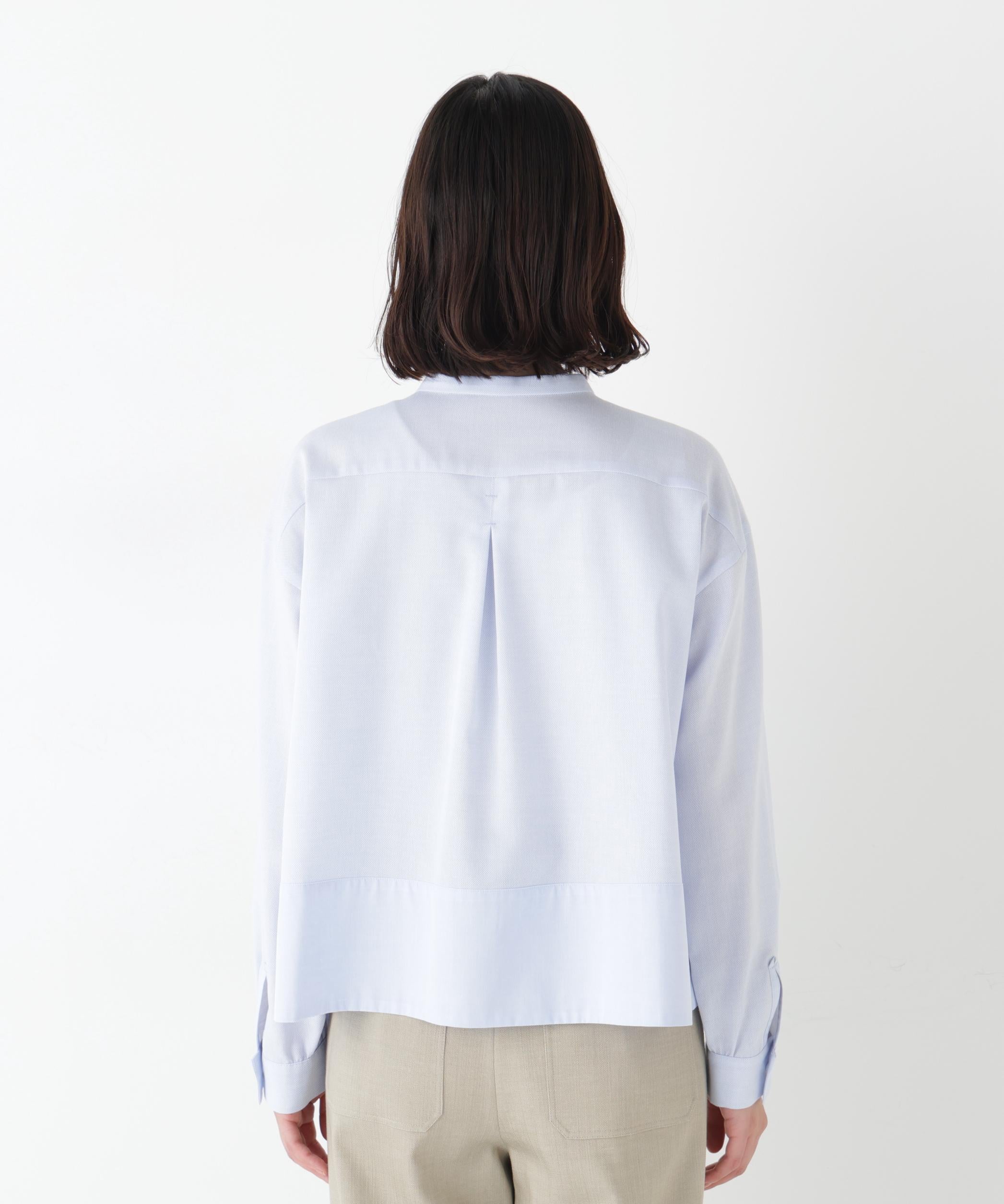 アイスコットンドビーシャツ サックス