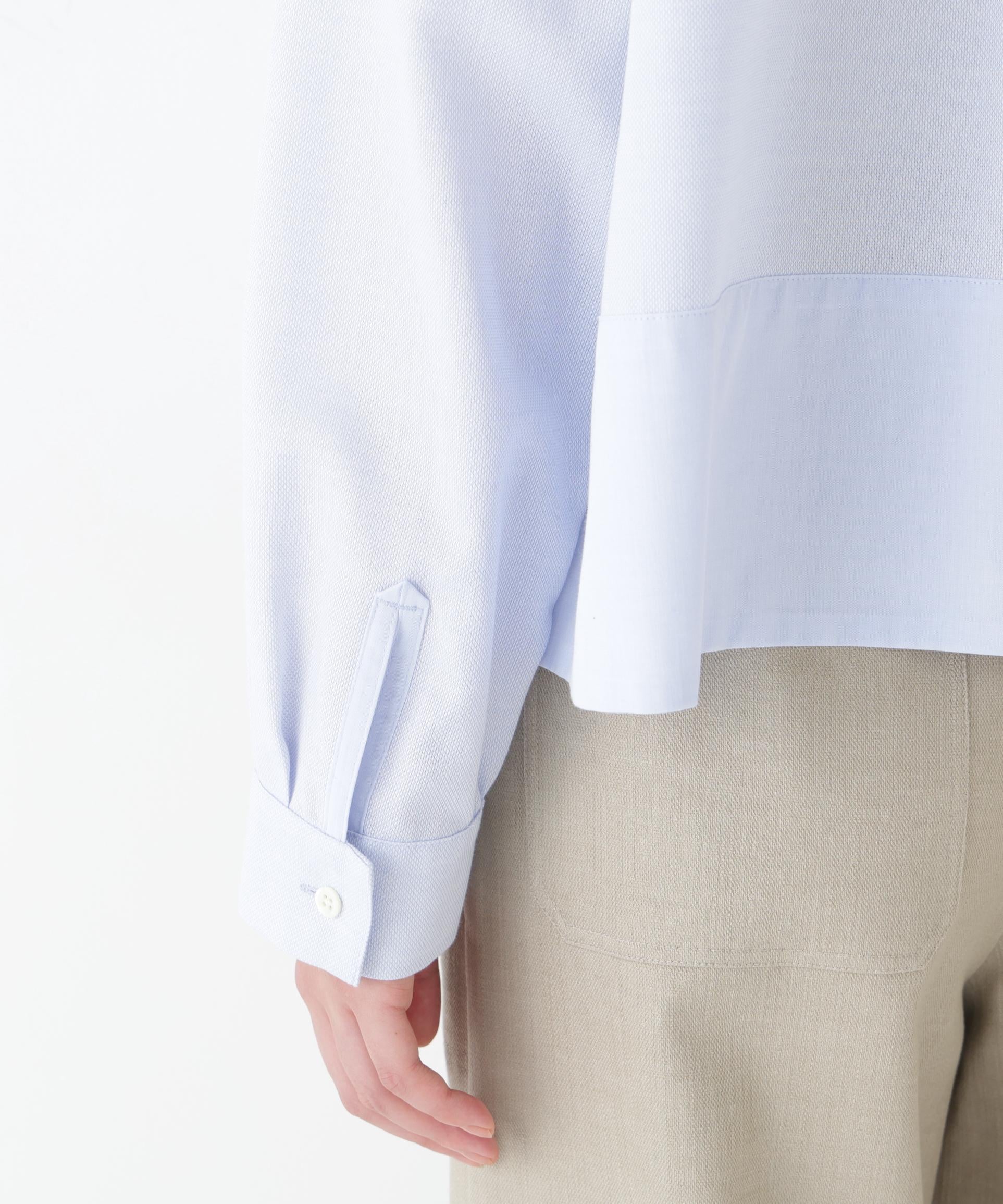 アイスコットンドビーシャツ サックス