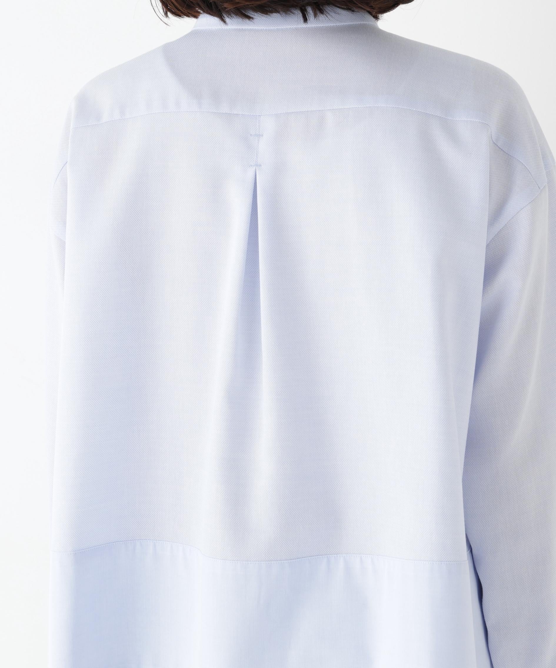 アイスコットンドビーシャツ サックス