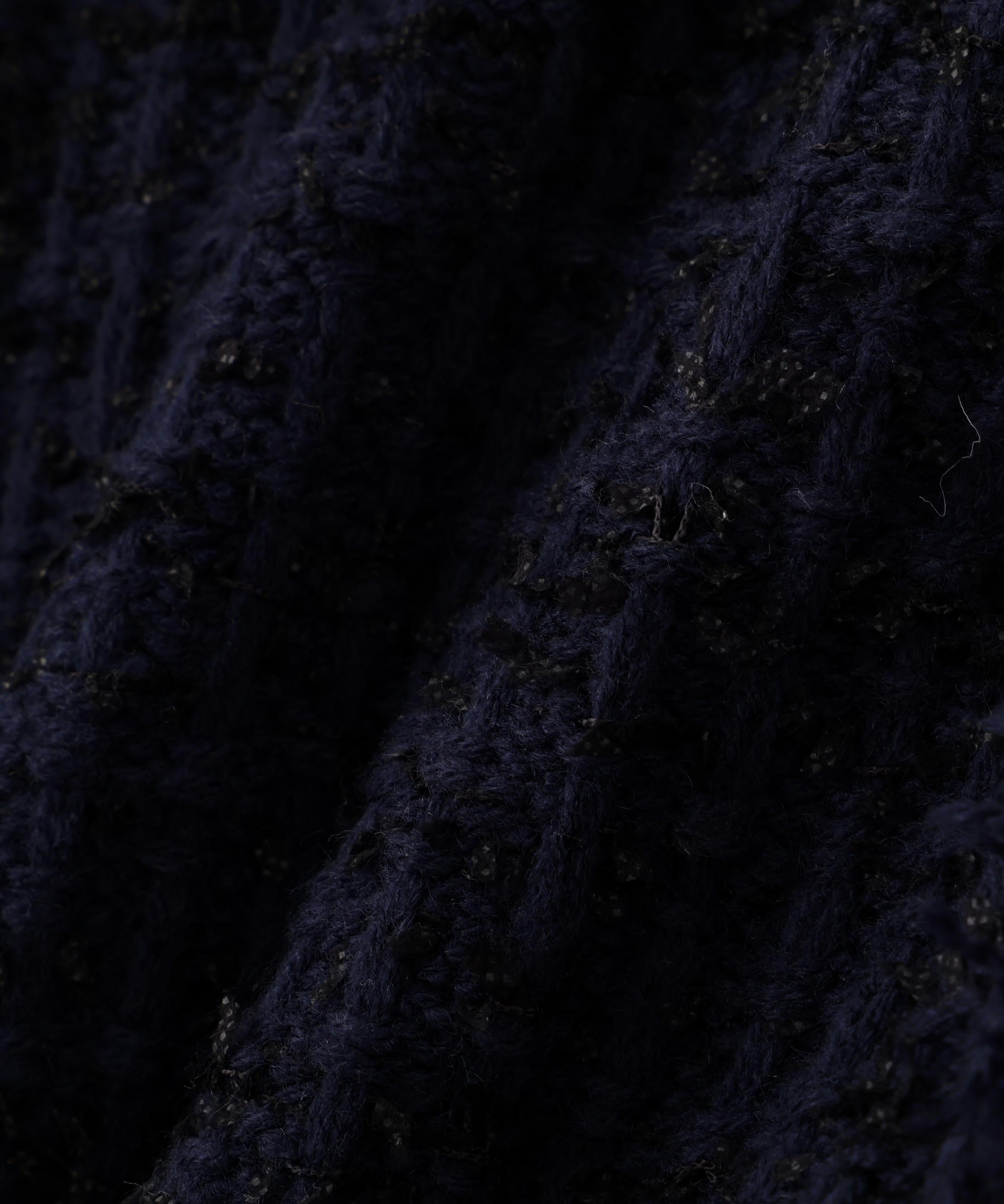 ツィードニットカーディガン ネイビー