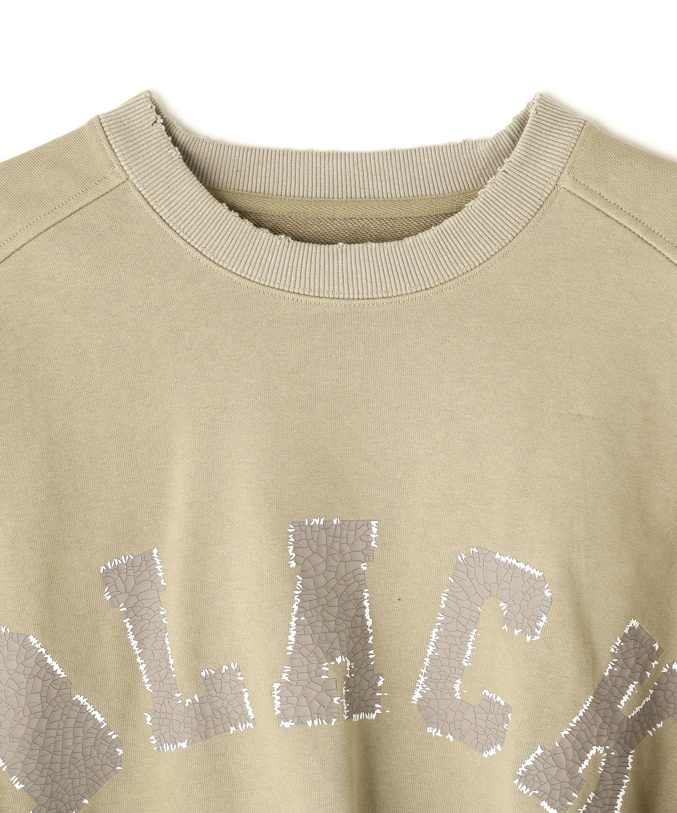 DankeSchon/ダンケシェーン/CUT FRINGE SWEAT CREWNECK BLACK ベージュ