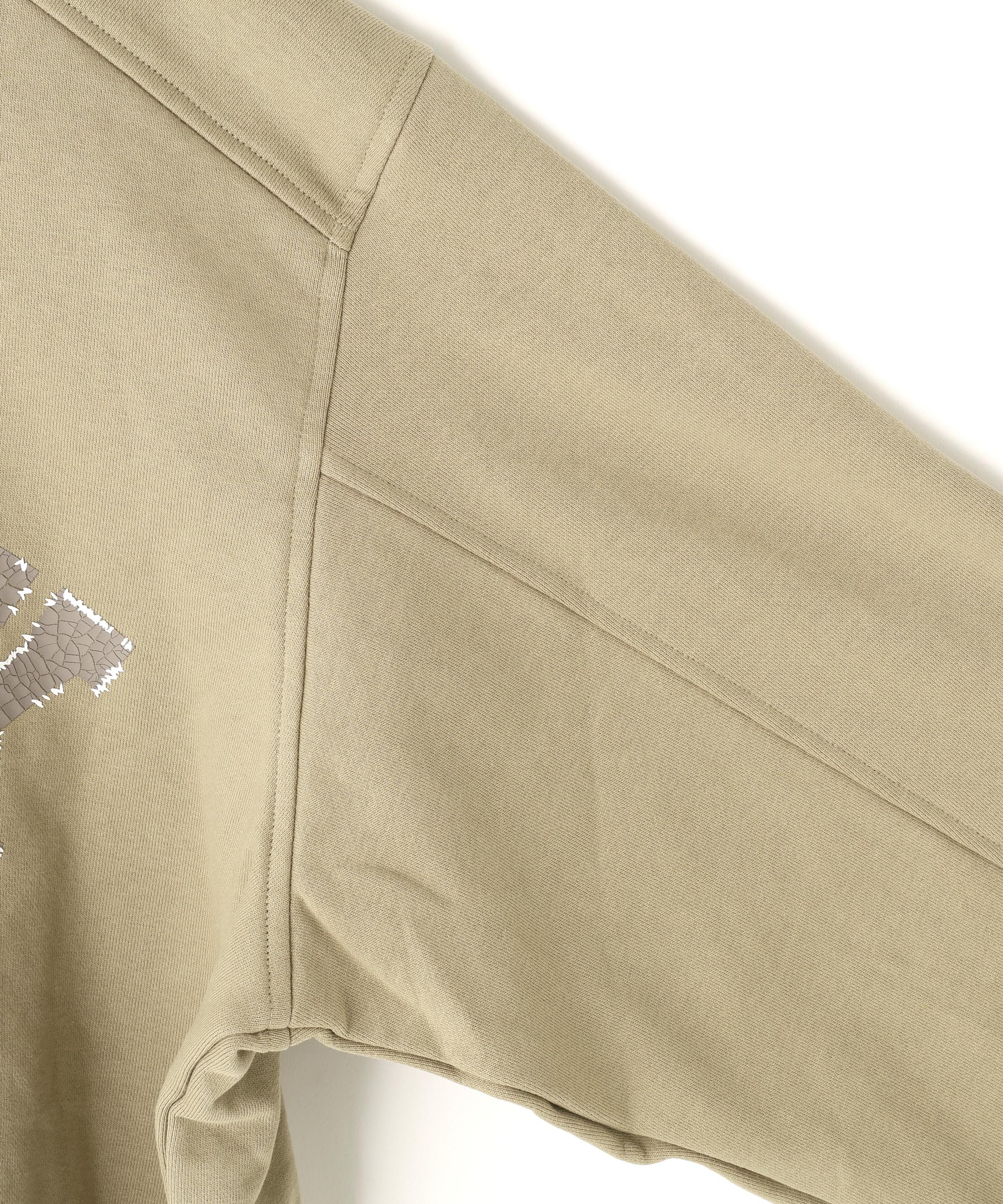 DankeSchon/ダンケシェーン/CUT FRINGE SWEAT CREWNECK BLACK ベージュ