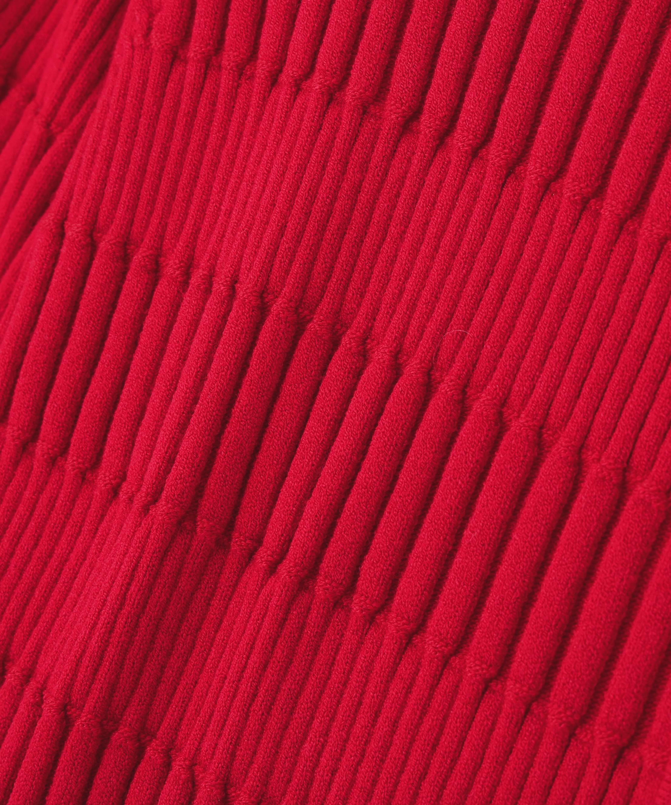 前後2way変形リブニット レッド